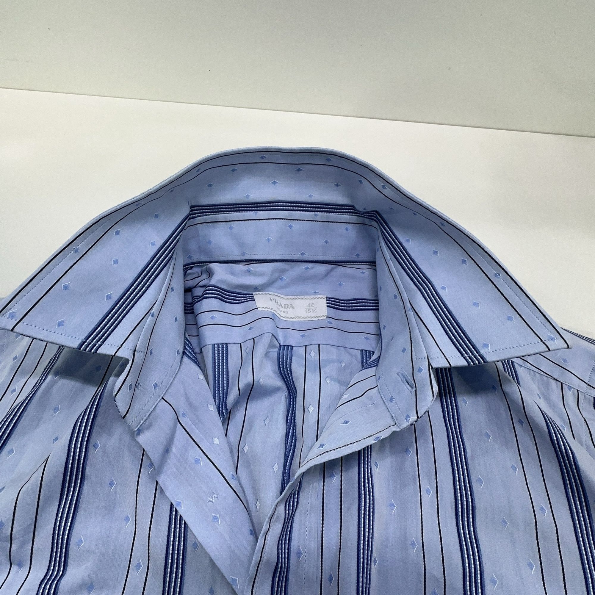 Prada Prada Striped Short Sleeve Button Up Shirt Size M Size US XXS / EU 40 - 6 Thumbnail