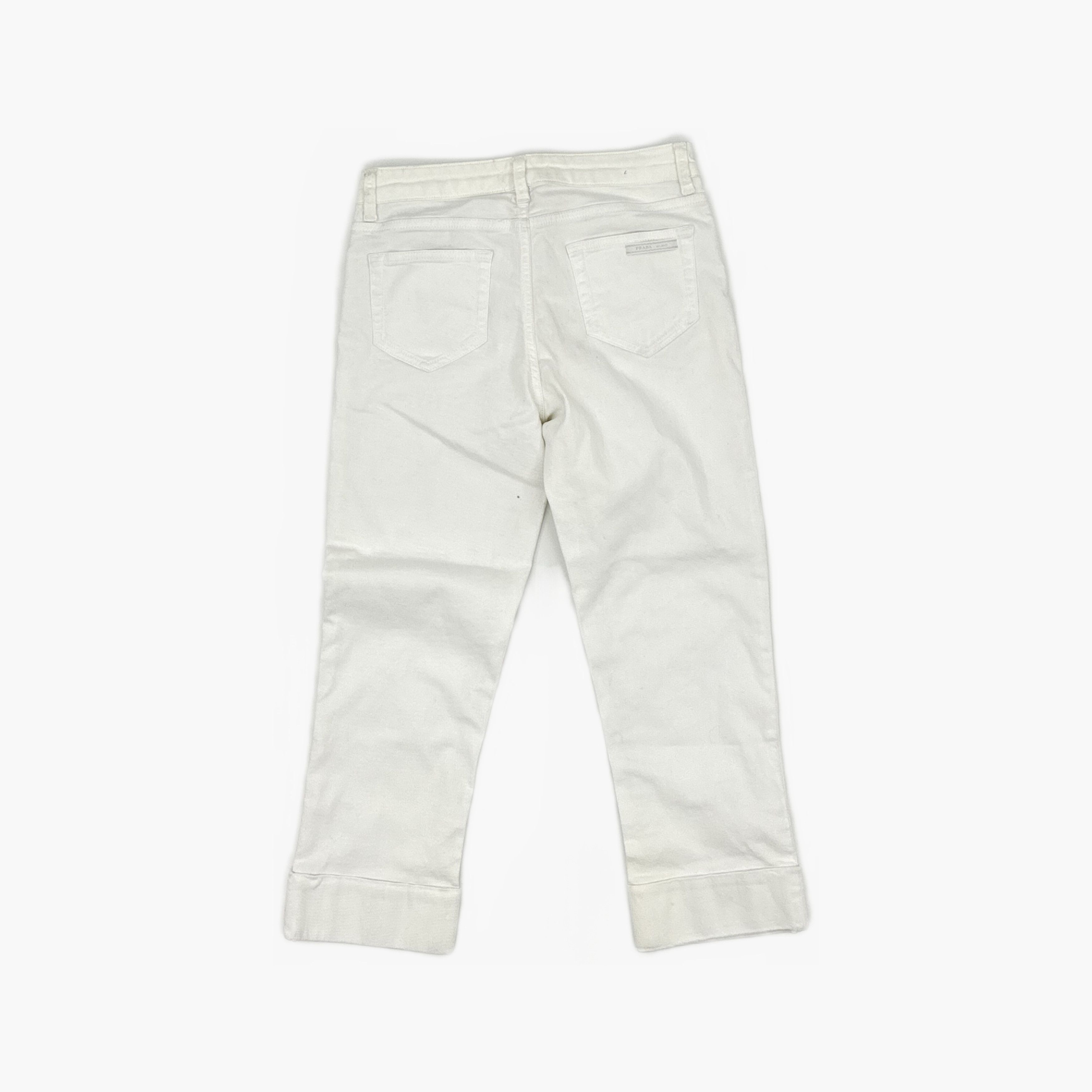 Prada Prada White Denim Jeans Size 26 Size 26" / US 2 / IT 38 - 2 Thumbnail