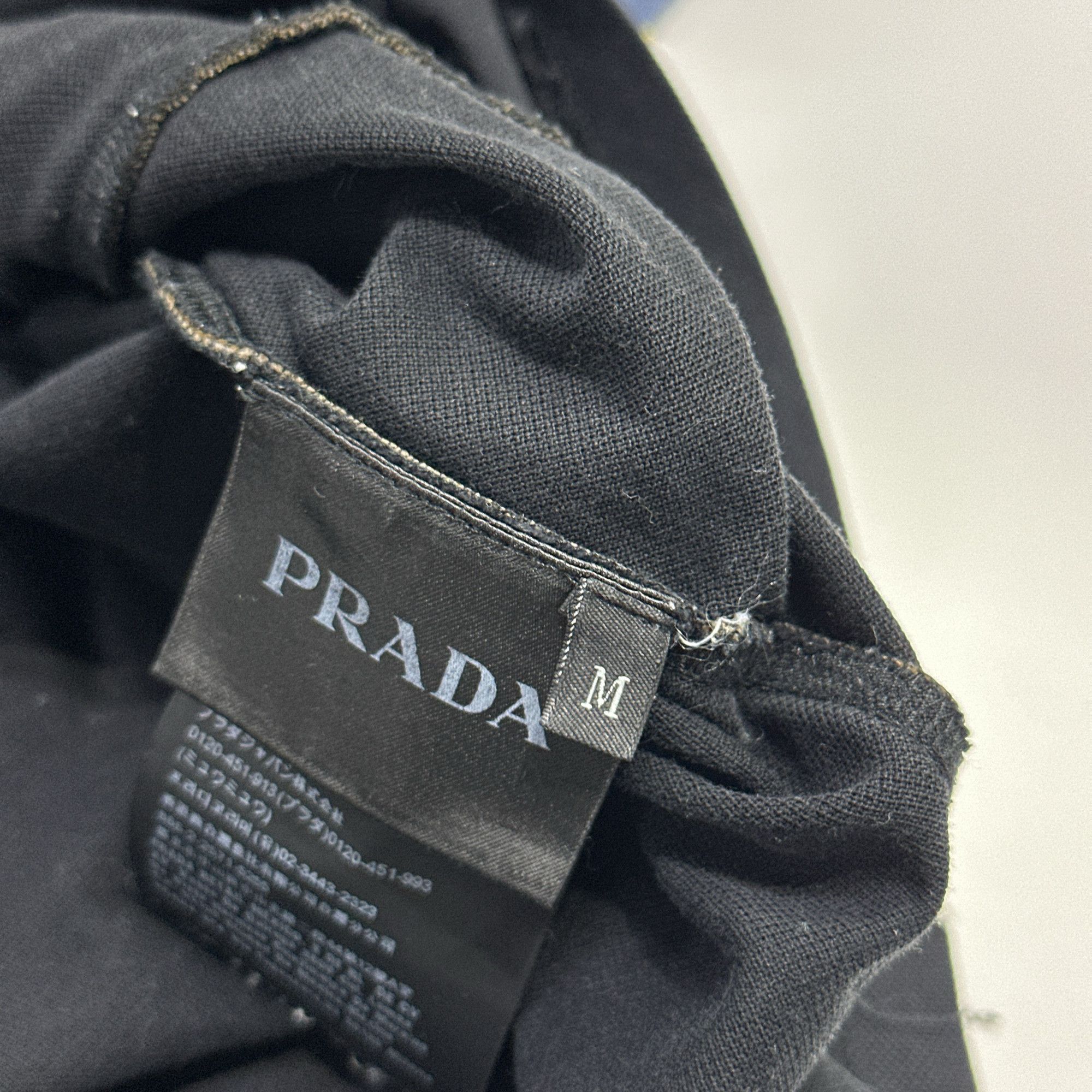 Prada Prada Striped Collar Logo T-Shirt Size M Size US M / EU 48-50 / 2 - 6 Thumbnail