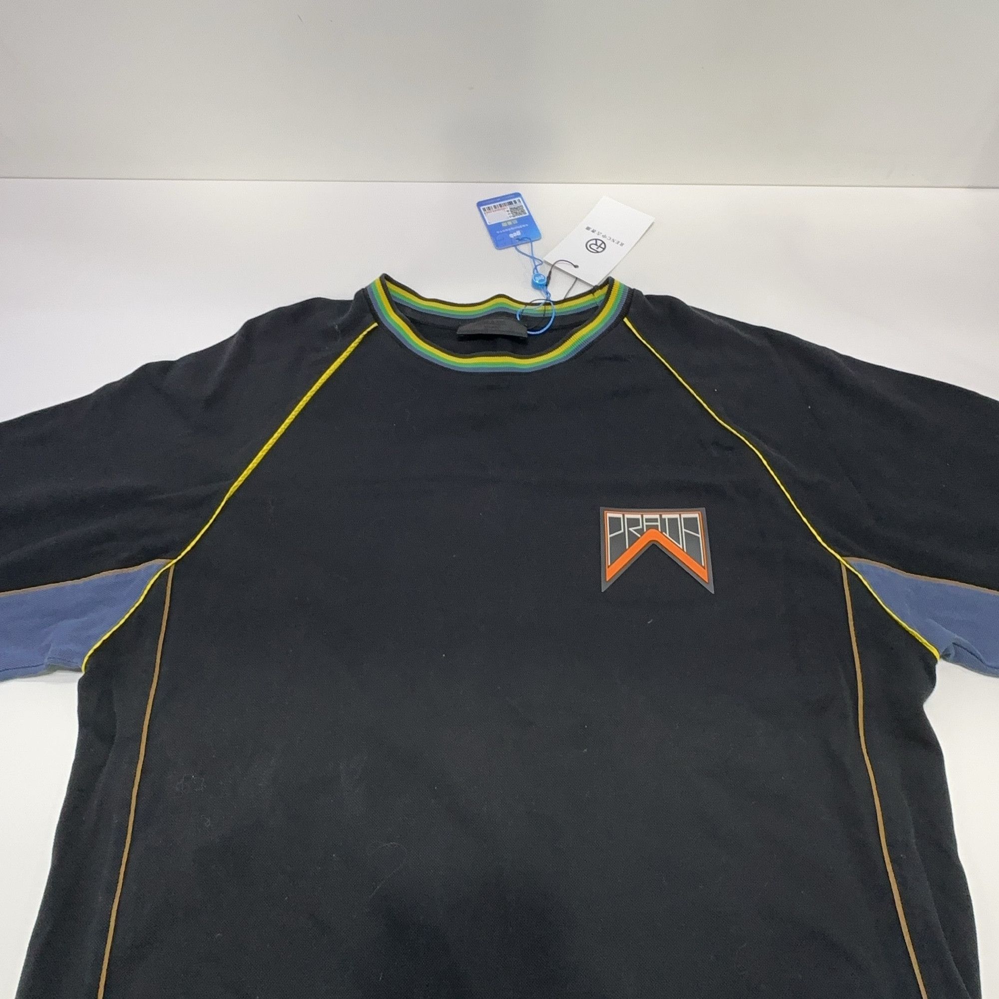 Prada Prada Striped Collar Logo T-Shirt Size M Size US M / EU 48-50 / 2 - 13 Thumbnail