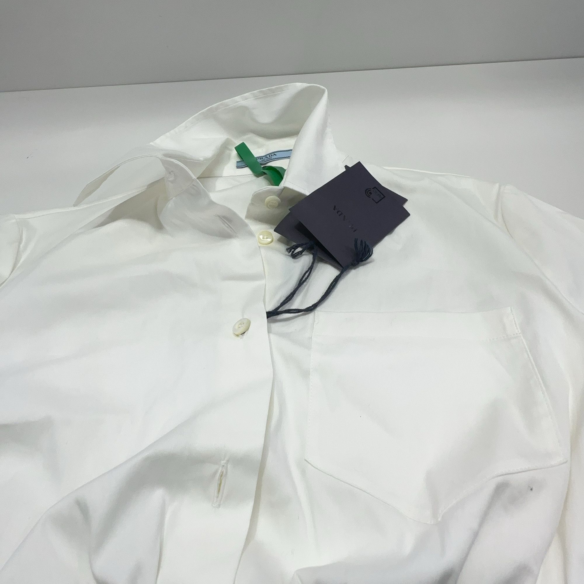 Prada Prada Logo Elastic Hem Button Up Shirt Size 40 Size S / US 4 / IT 40 - 8 Thumbnail
