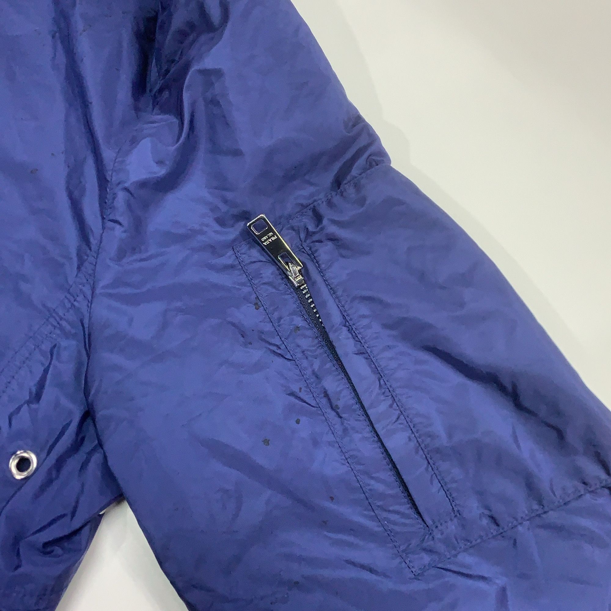 Prada Prada Blue Hooded Windbreaker Jacket Size US S Size US S / EU 44-46 / 1 - 7 Thumbnail