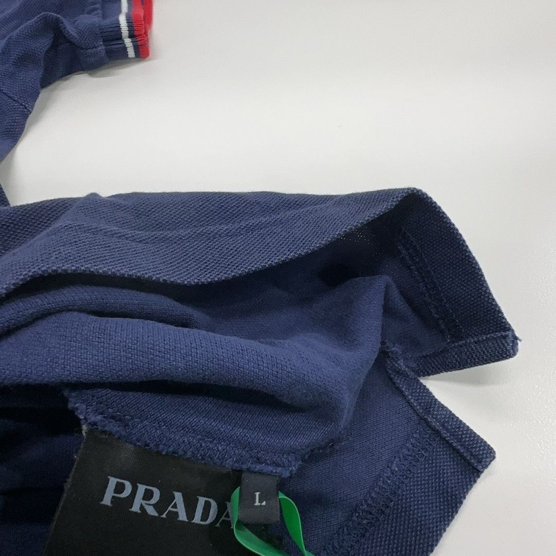 Prada Prada Striped Trim Polo Shirt Size L Size US L / EU 52-54 / 3 - 4 Thumbnail