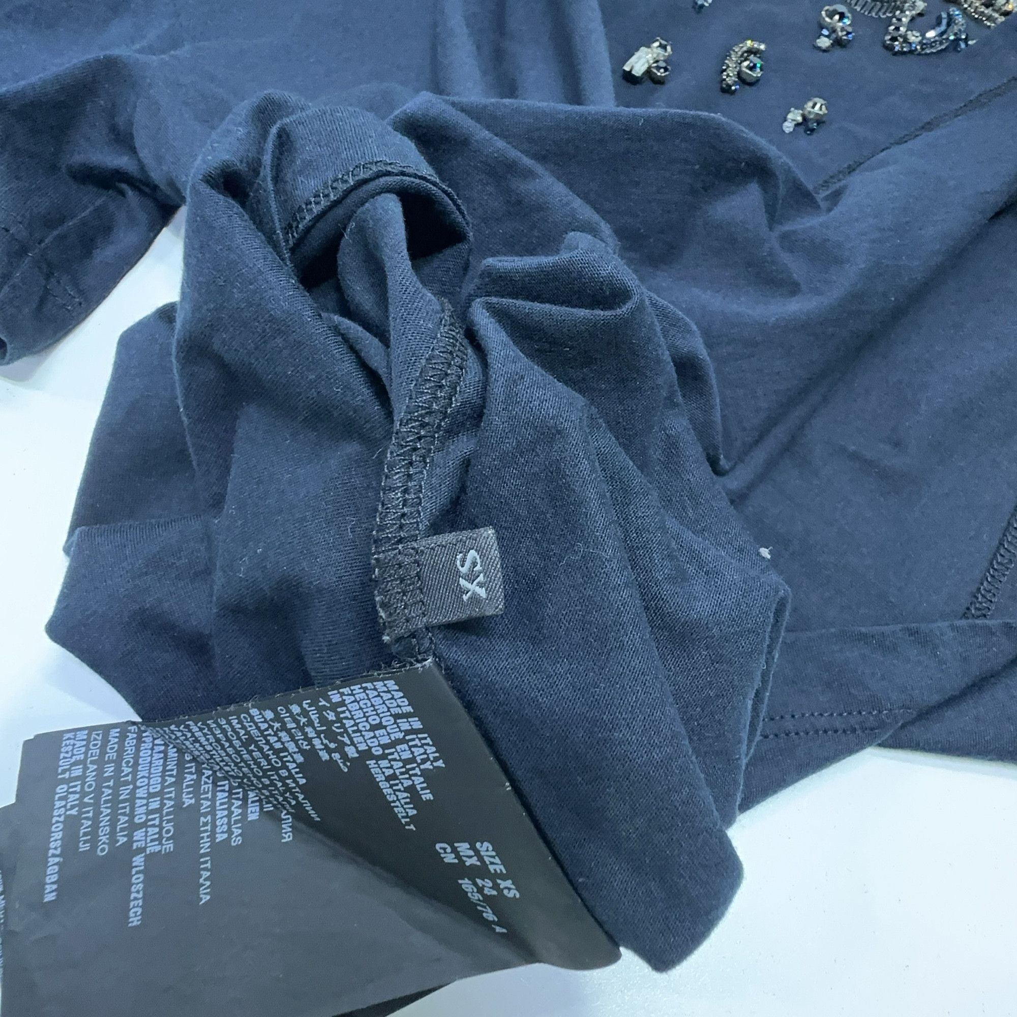 Prada Prada Crystal Embellished Short Sleeve T-Shirt XS Size XS / US 0-2 / IT 36-38 - 3 Thumbnail