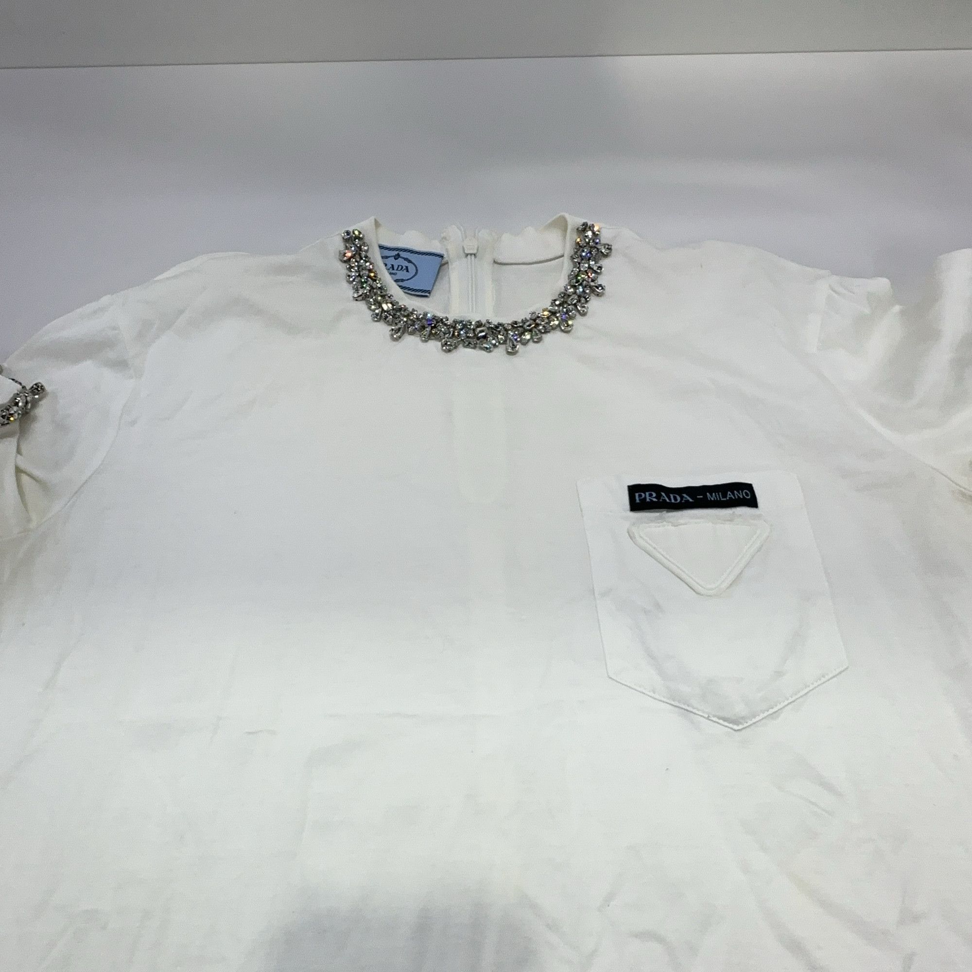 Prada Prada Crystal Embellished Pocket T-Shirt Size S Size S / US 4 / IT 40 - 10 Thumbnail