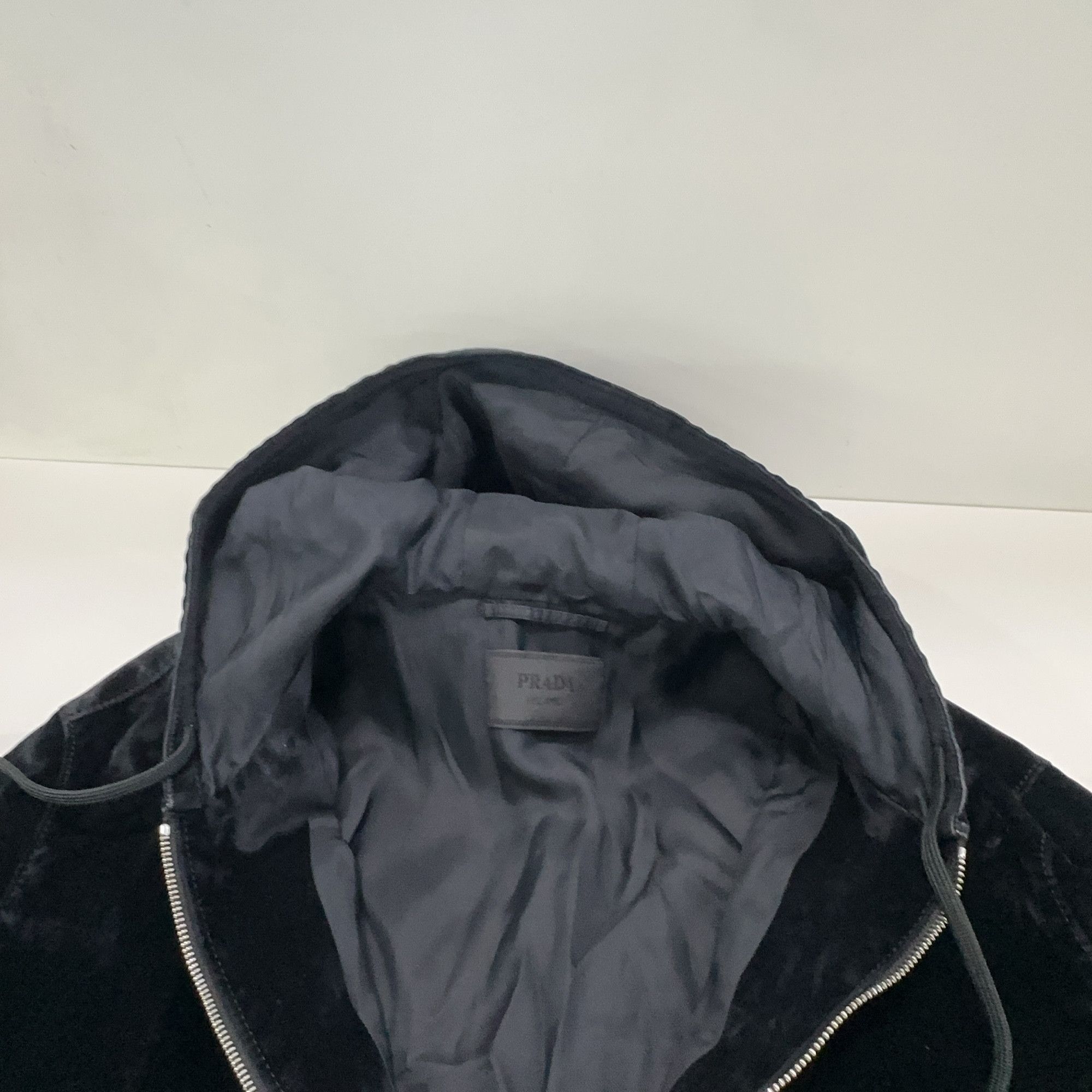 Prada Prada Velvet Zip Up Hoodie Size M Size US M / EU 48-50 / 2 - 8 Thumbnail