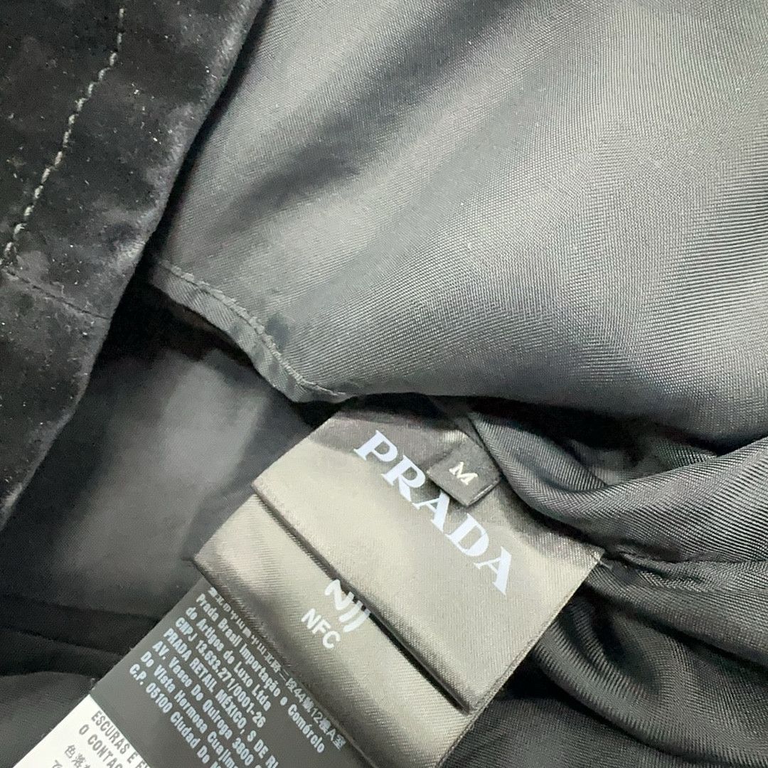Prada Prada Velvet Zip Up Hoodie Size M Size US M / EU 48-50 / 2 - 4 Thumbnail