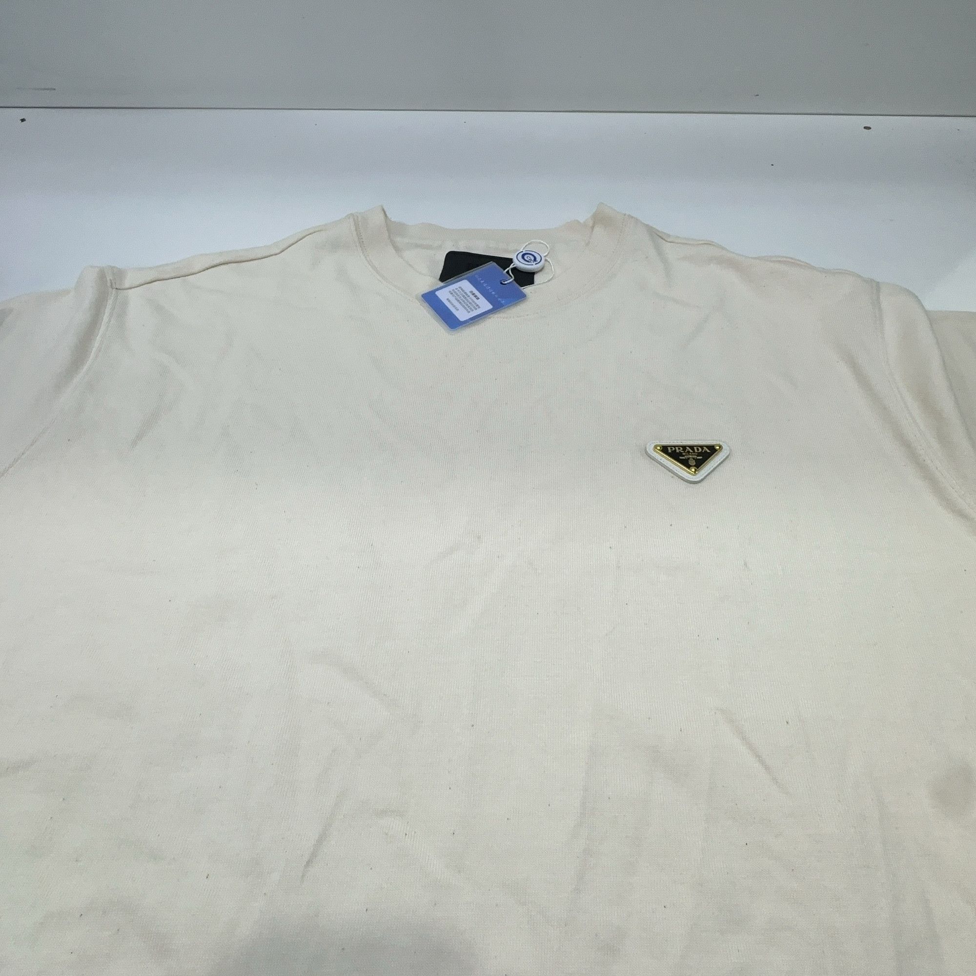 Prada Prada Logo T-Shirt Ivory XL Size US XL / EU 56 / 4 - 7 Thumbnail