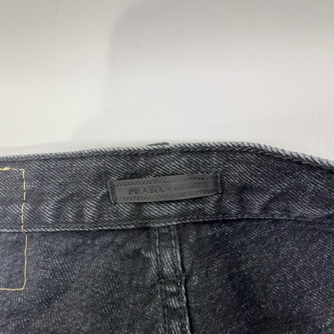 Prada Prada Triangle Logo Black Denim Jeans Size 31 Size US 31 - 3 Thumbnail