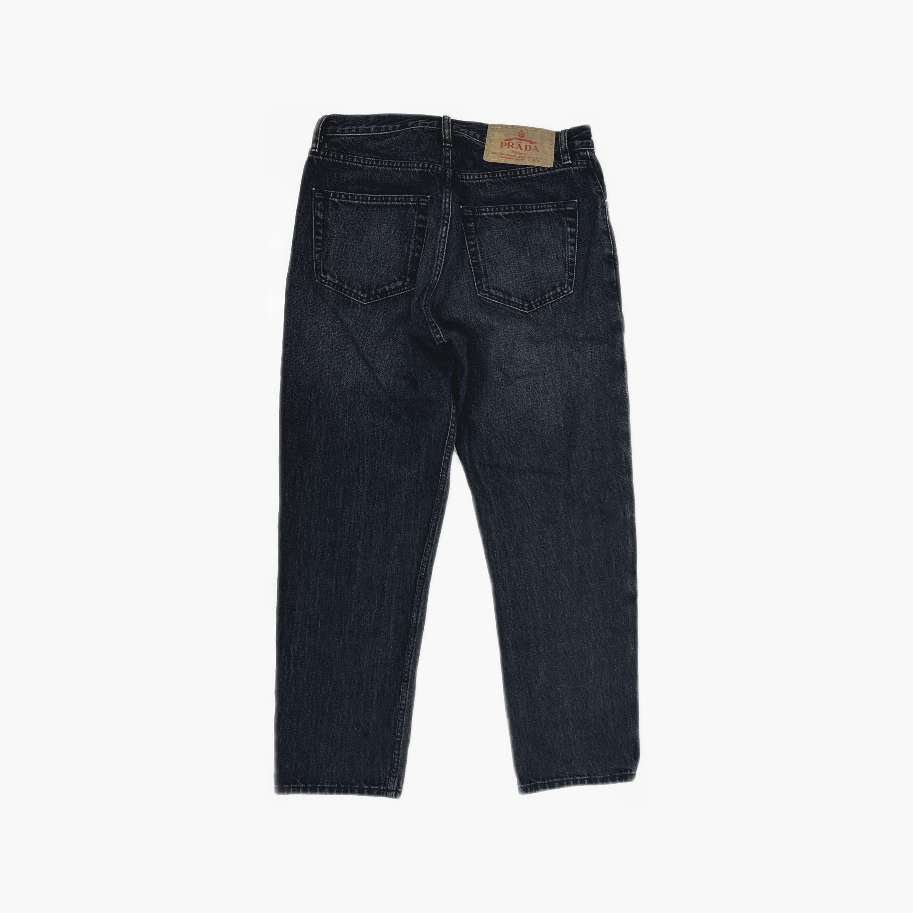Prada Prada Triangle Logo Black Denim Jeans Size 31 Size US 31 - 2 Thumbnail