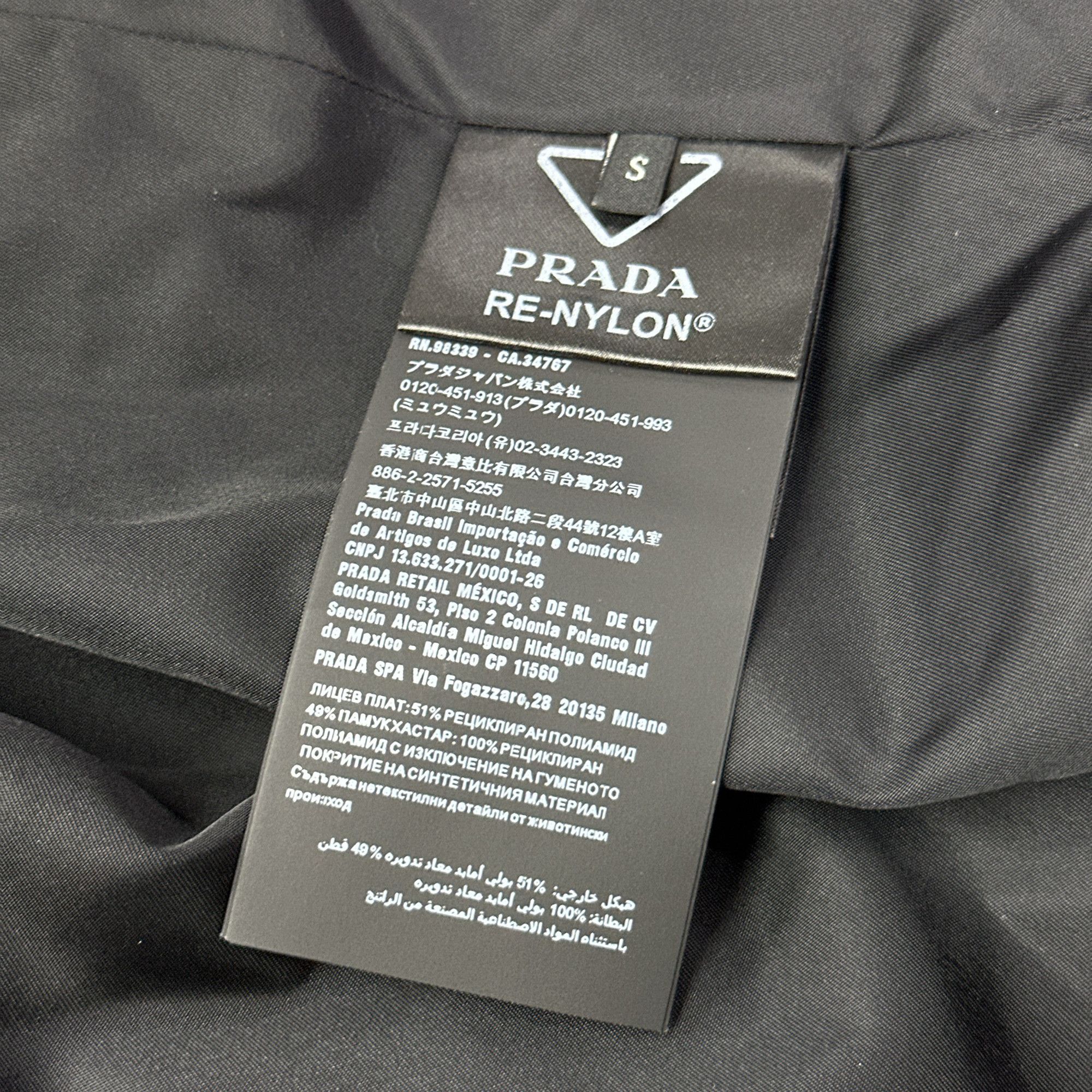 Prada Prada Contrast Stitch Zip Jacket Black S Size US S / EU 44-46 / 1 - 4 Thumbnail
