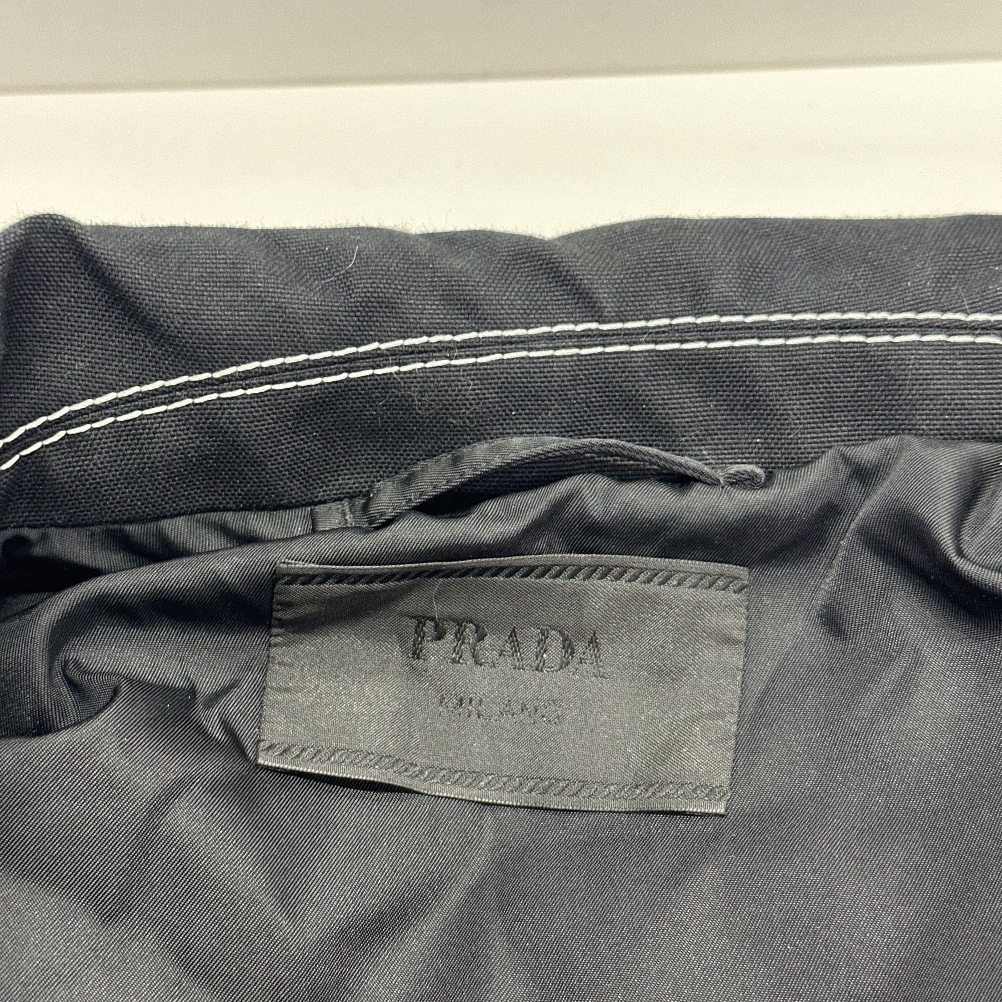 Prada Prada Contrast Stitch Zip Jacket Black S Size US S / EU 44-46 / 1 - 3 Thumbnail