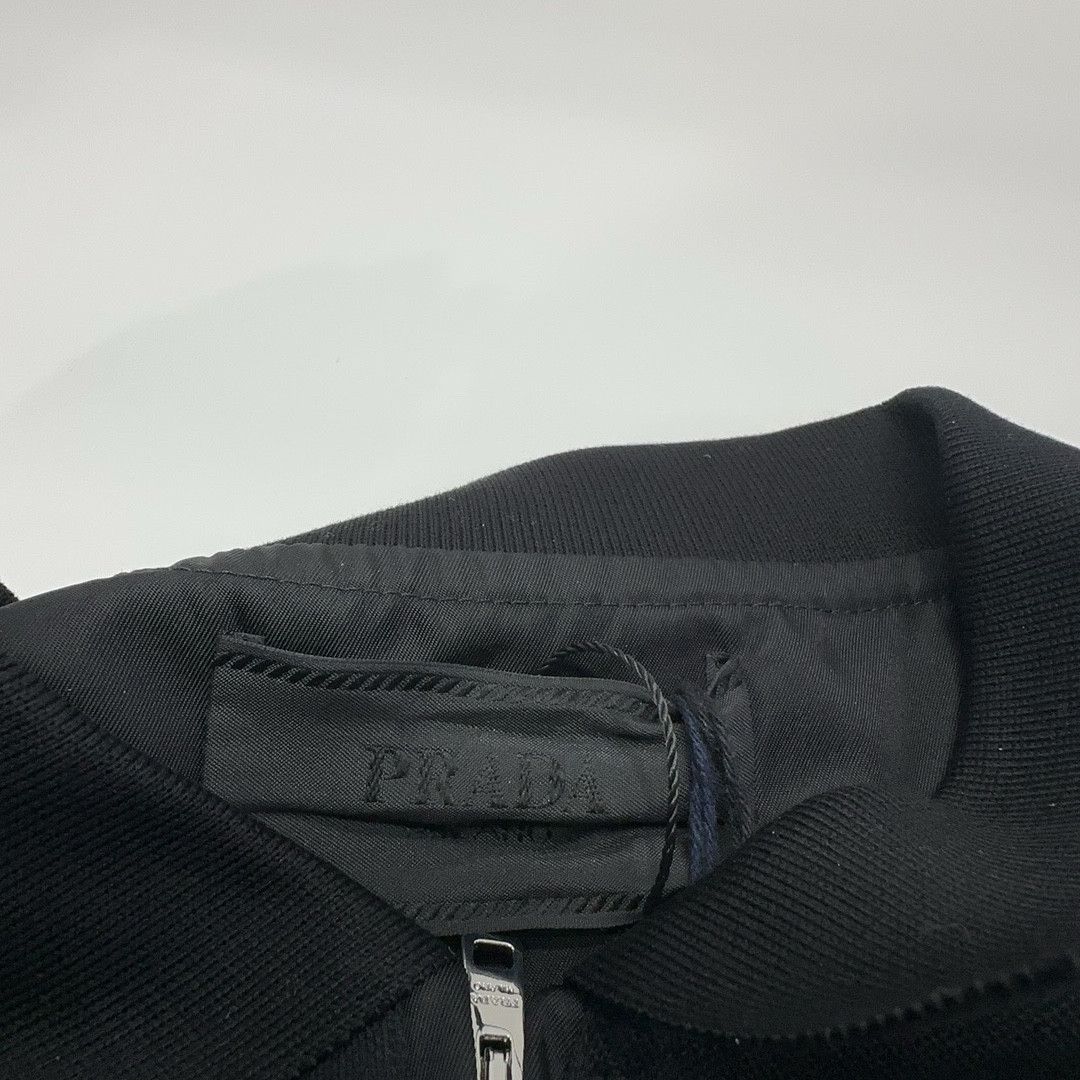Prada Prada Re-Nylon Zip Long Sleeve Polo Black Size XL Size US XL / EU 56 / 4 - 5 Thumbnail