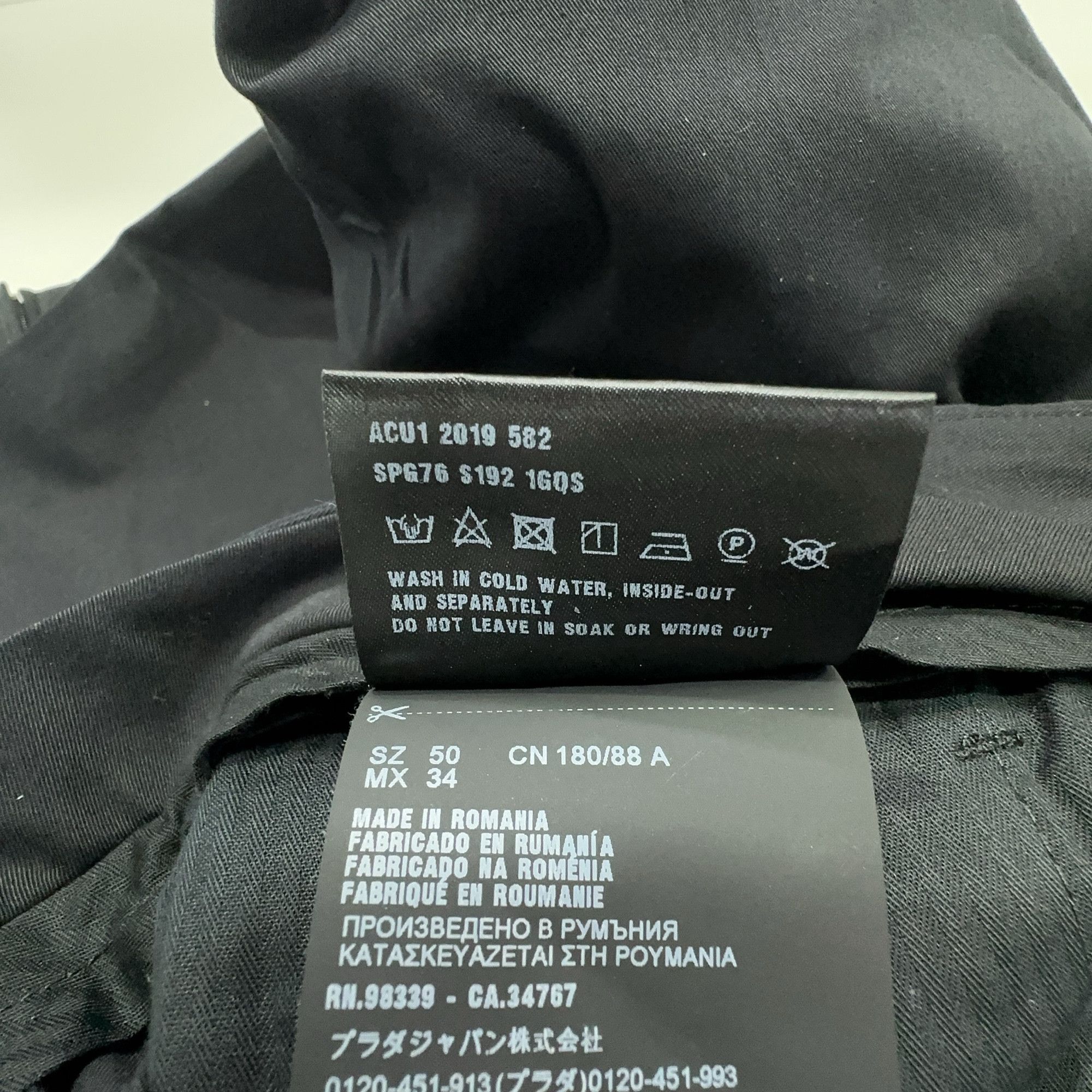 Prada Prada Zip Pocket Casual Pants Black Size 50 Size US 34 / EU 50 - 3 Thumbnail