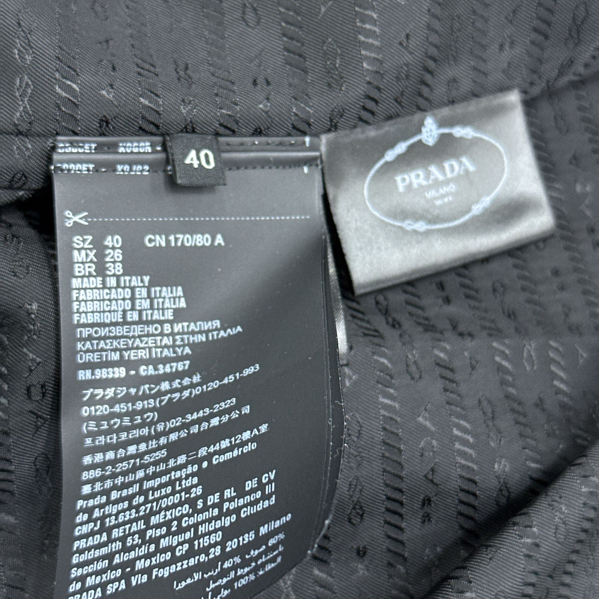 Prada PRADA Logo Patch Wool Coat Navy Size 40 Size S / US 4 / IT 40 - 3 Thumbnail