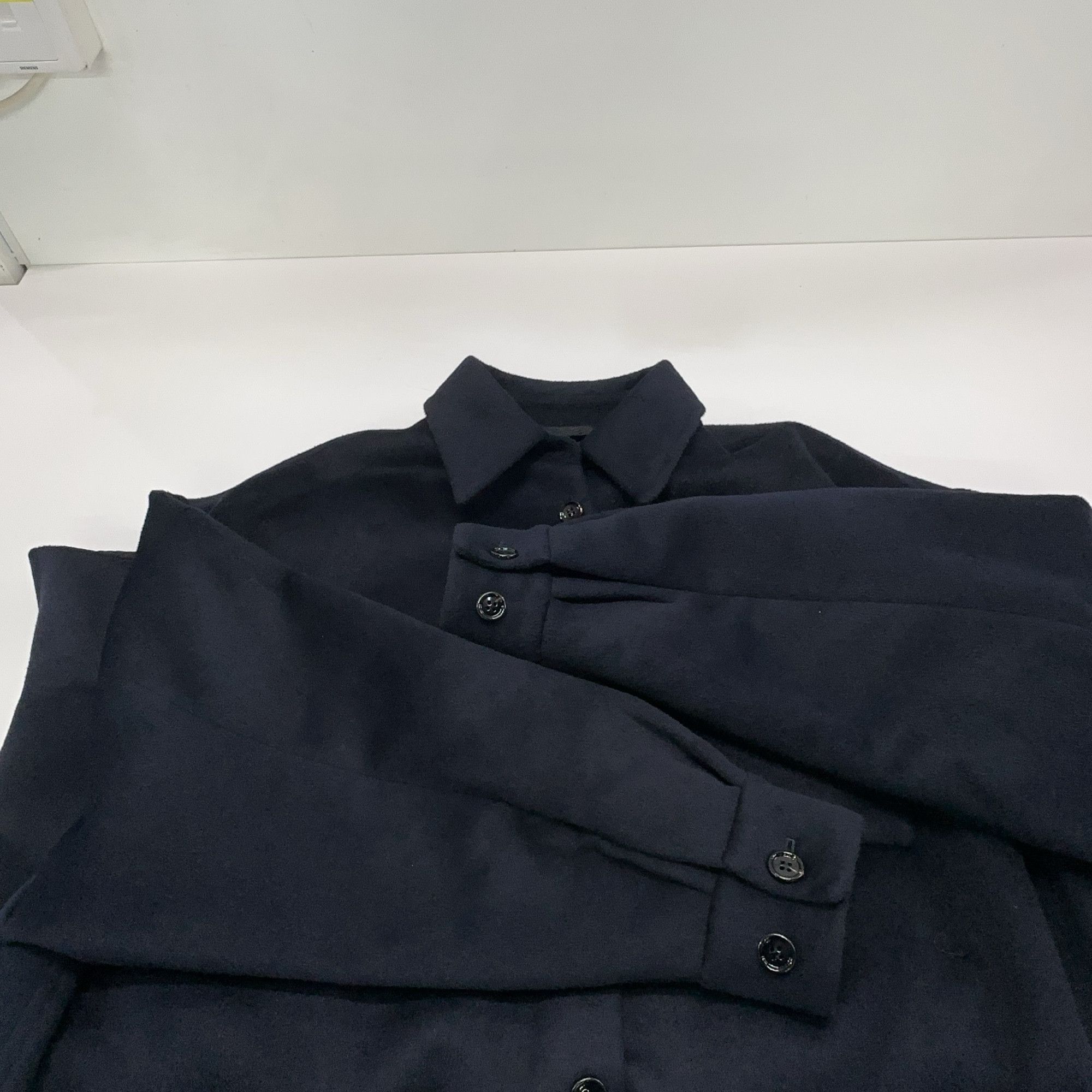 Prada PRADA Logo Patch Wool Coat Navy Size 40 Size S / US 4 / IT 40 - 7 Thumbnail