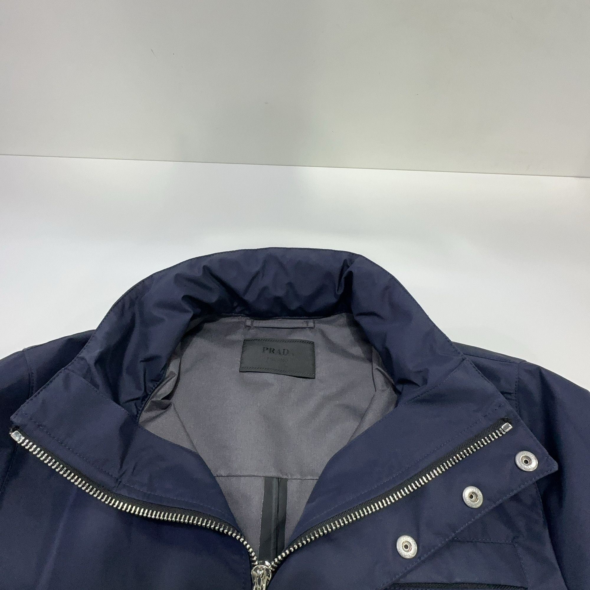 Prada Prada Navy Hooded Windbreaker Size M Size US M / EU 48-50 / 2 - 6 Thumbnail