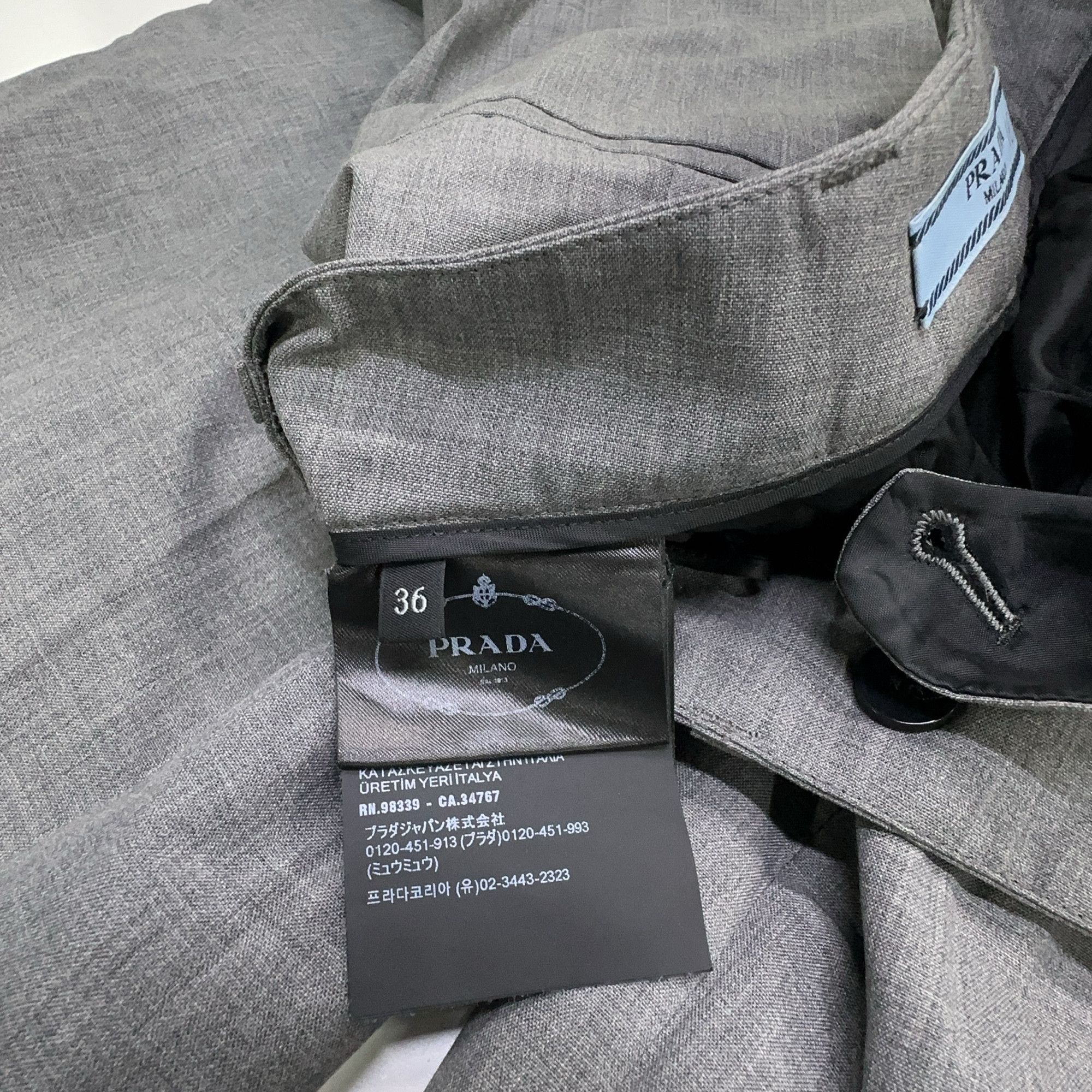 Prada Prada Grey Casual Pants Size 36 Size 25" / US 0 / IT 36 - 4 Thumbnail