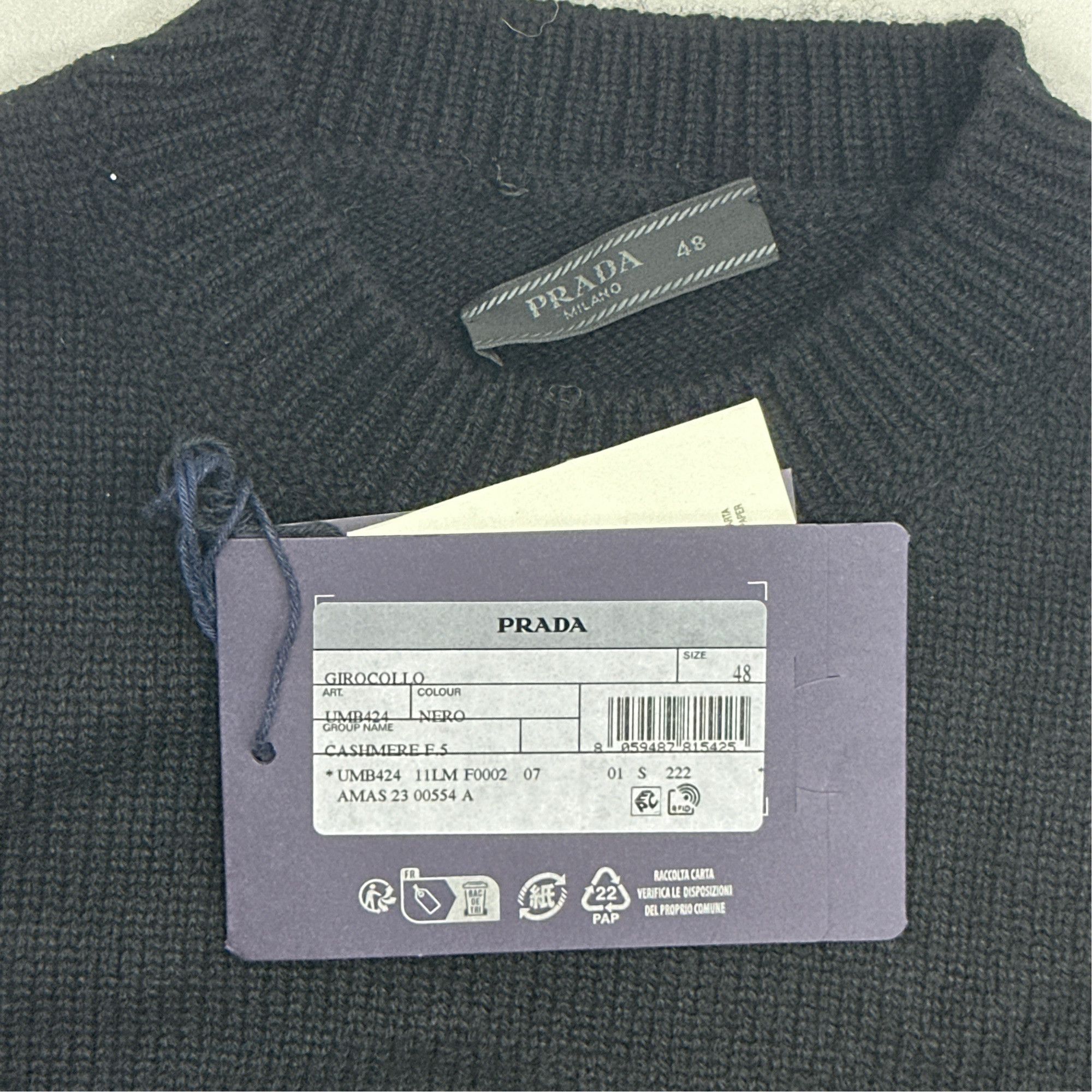 Prada Prada Logo Cashmere Sweater Size M Size US M / EU 48-50 / 2 - 2 Thumbnail