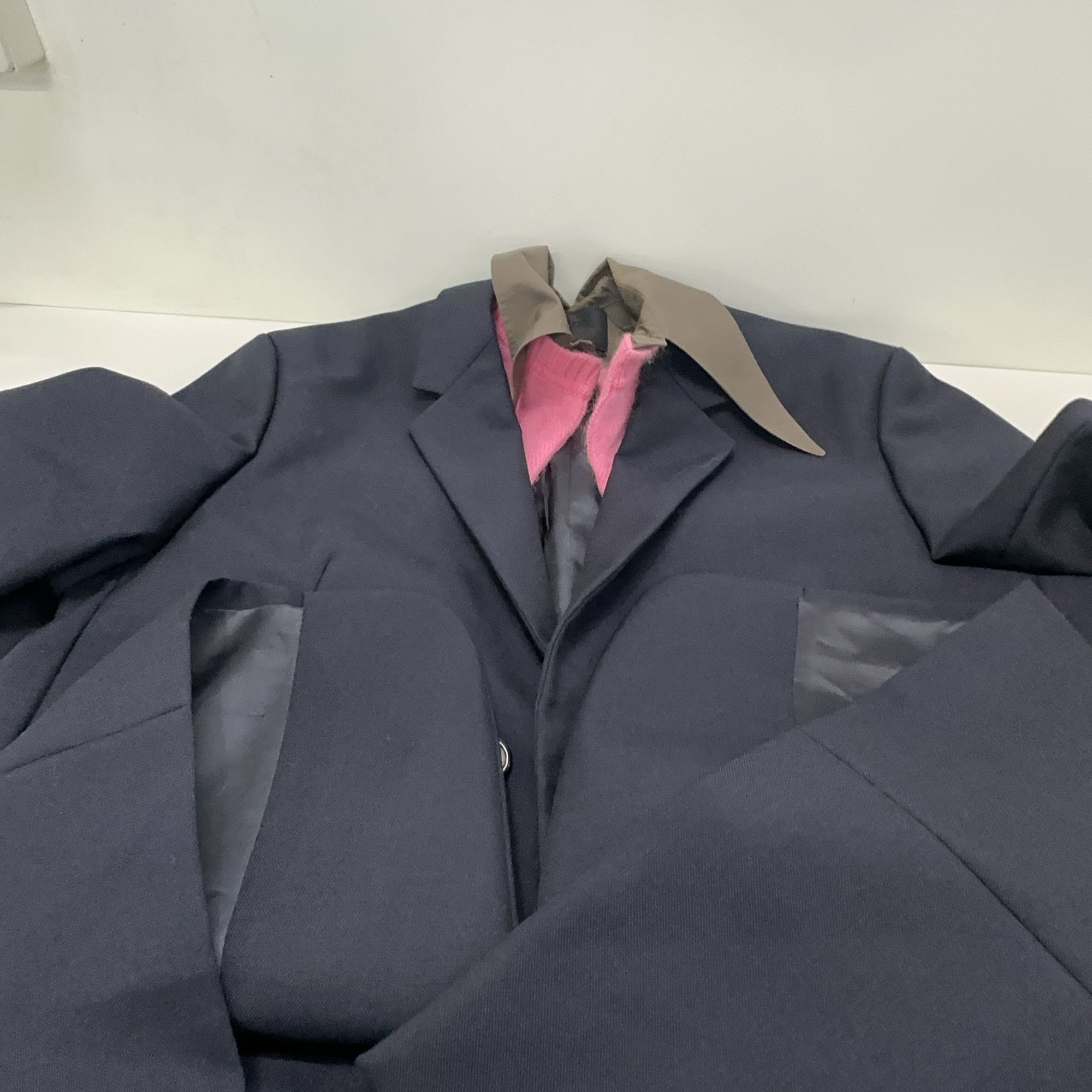 Prada Prada Contrast Collar Wool Blazer Size 38R Size 38R - 7 Thumbnail