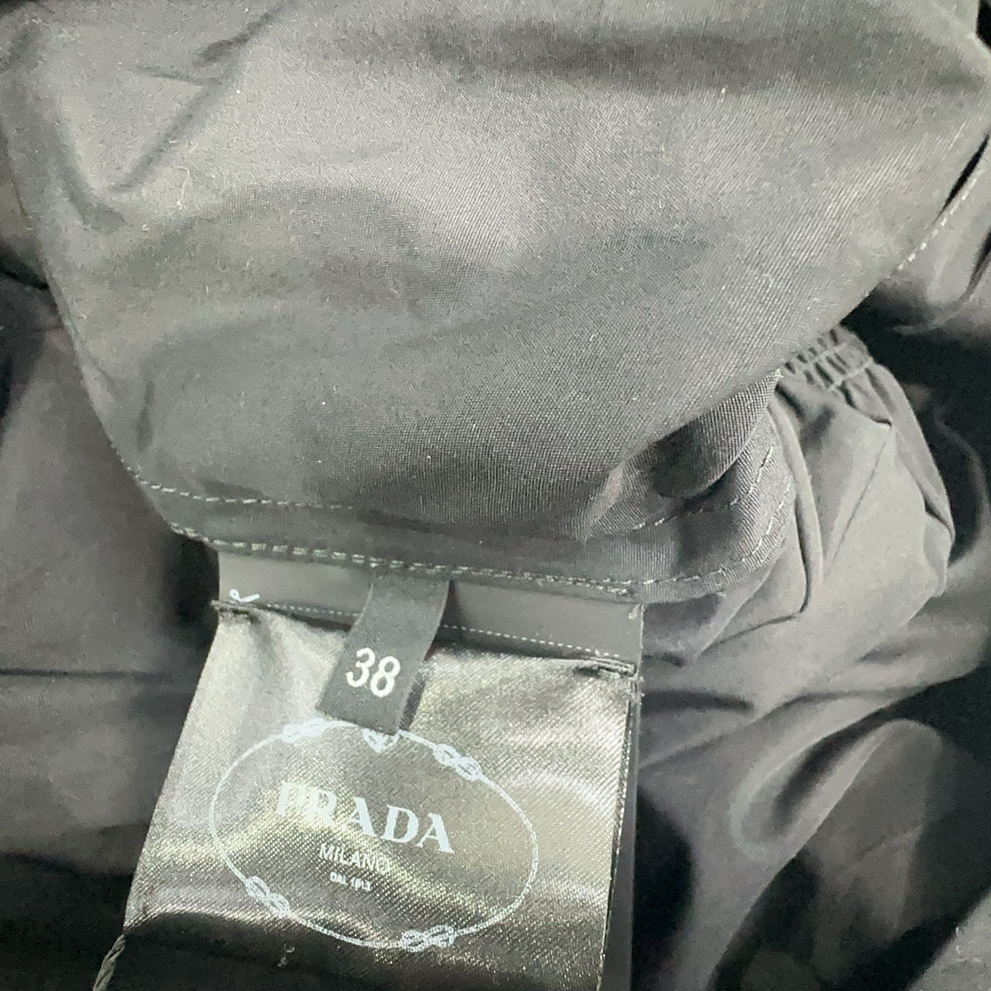Prada Prada Black Poplin Mini Dress Size 38 Size XS / US 0-2 / IT 36-38 - 6 Thumbnail