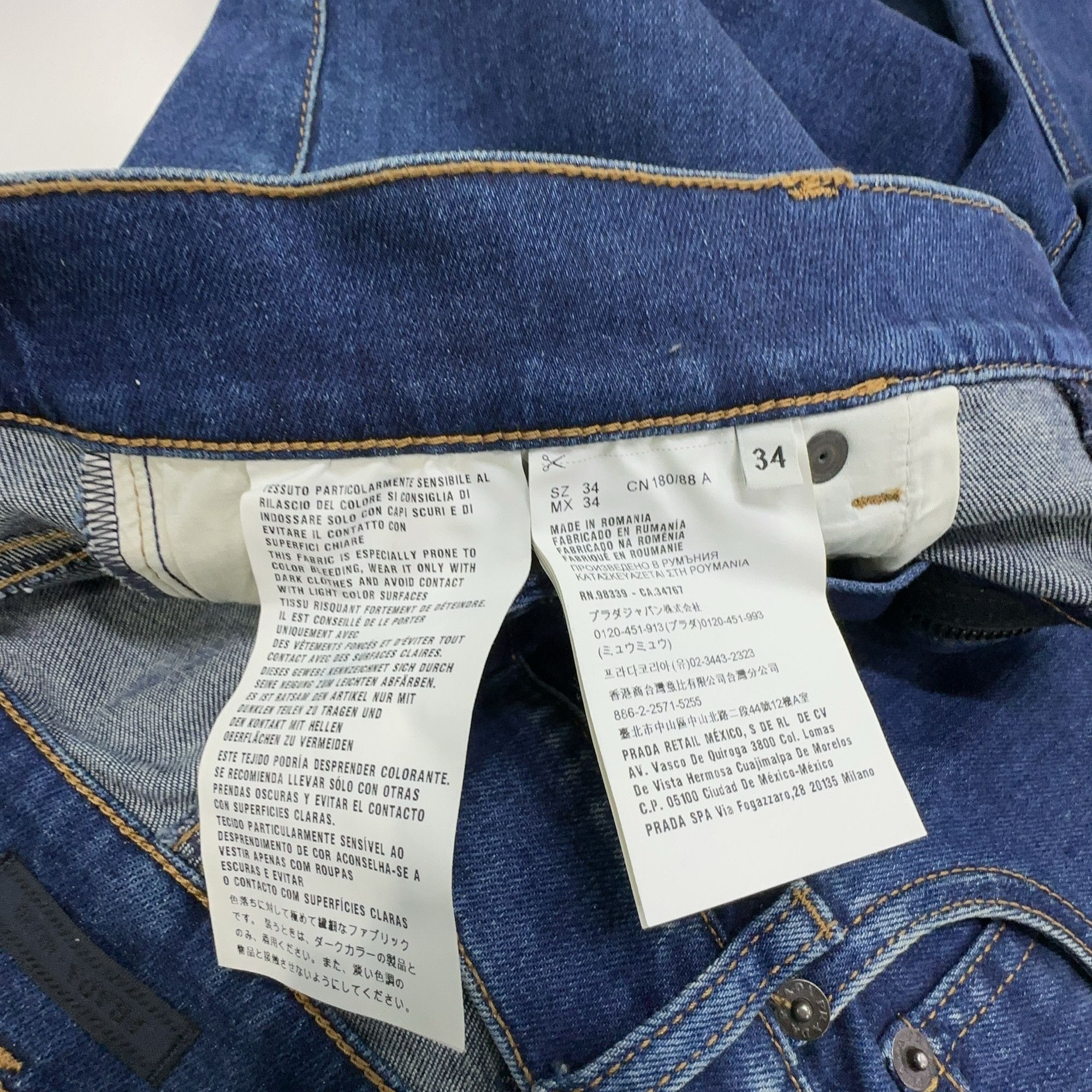 Prada Prada Triangle Logo Denim Jeans Size 34 Size US 34 / EU 50 - 4 Thumbnail