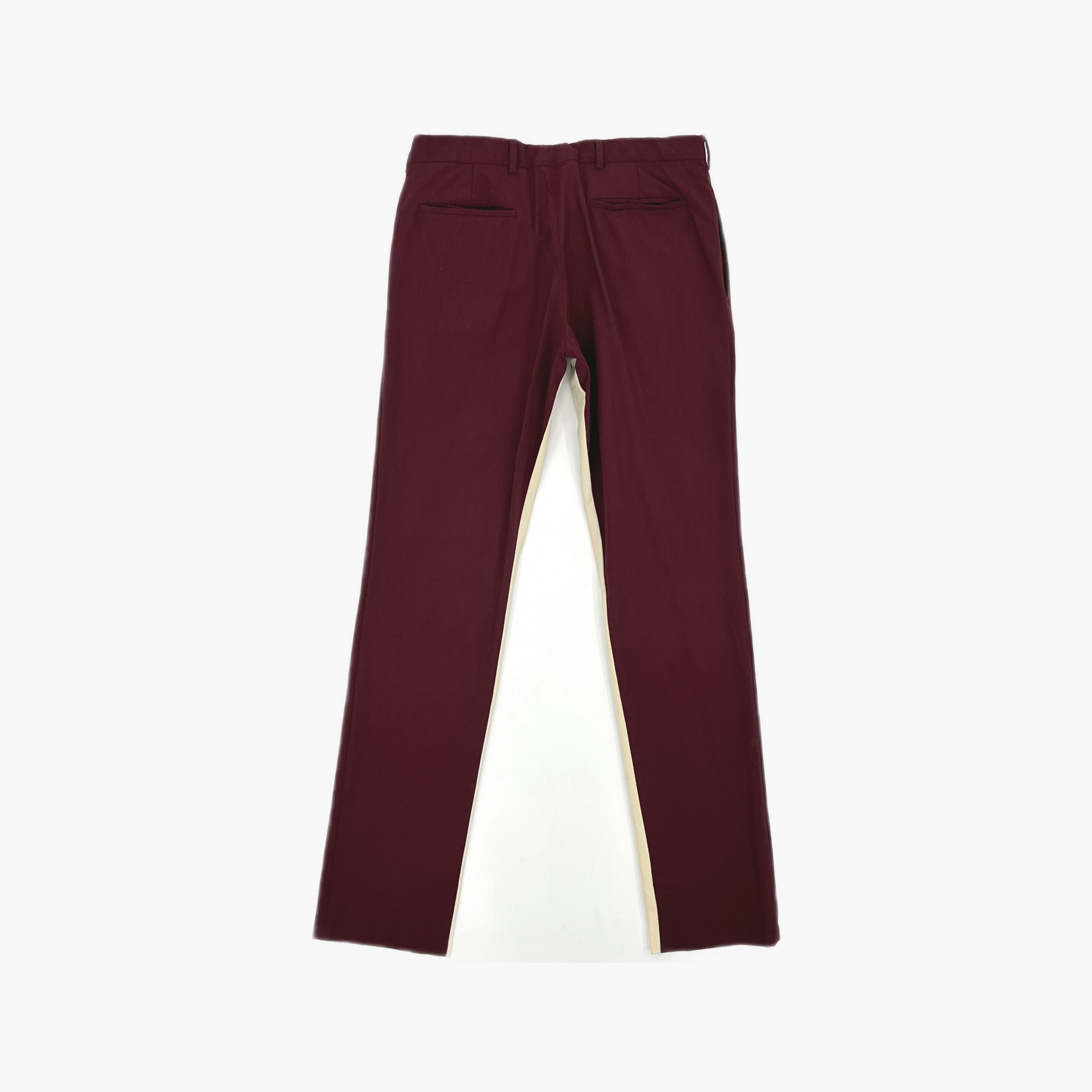 Prada Prada Burgundy Contrast Panel Pants Size 32 Size US 32 / EU 48 - 2 Thumbnail