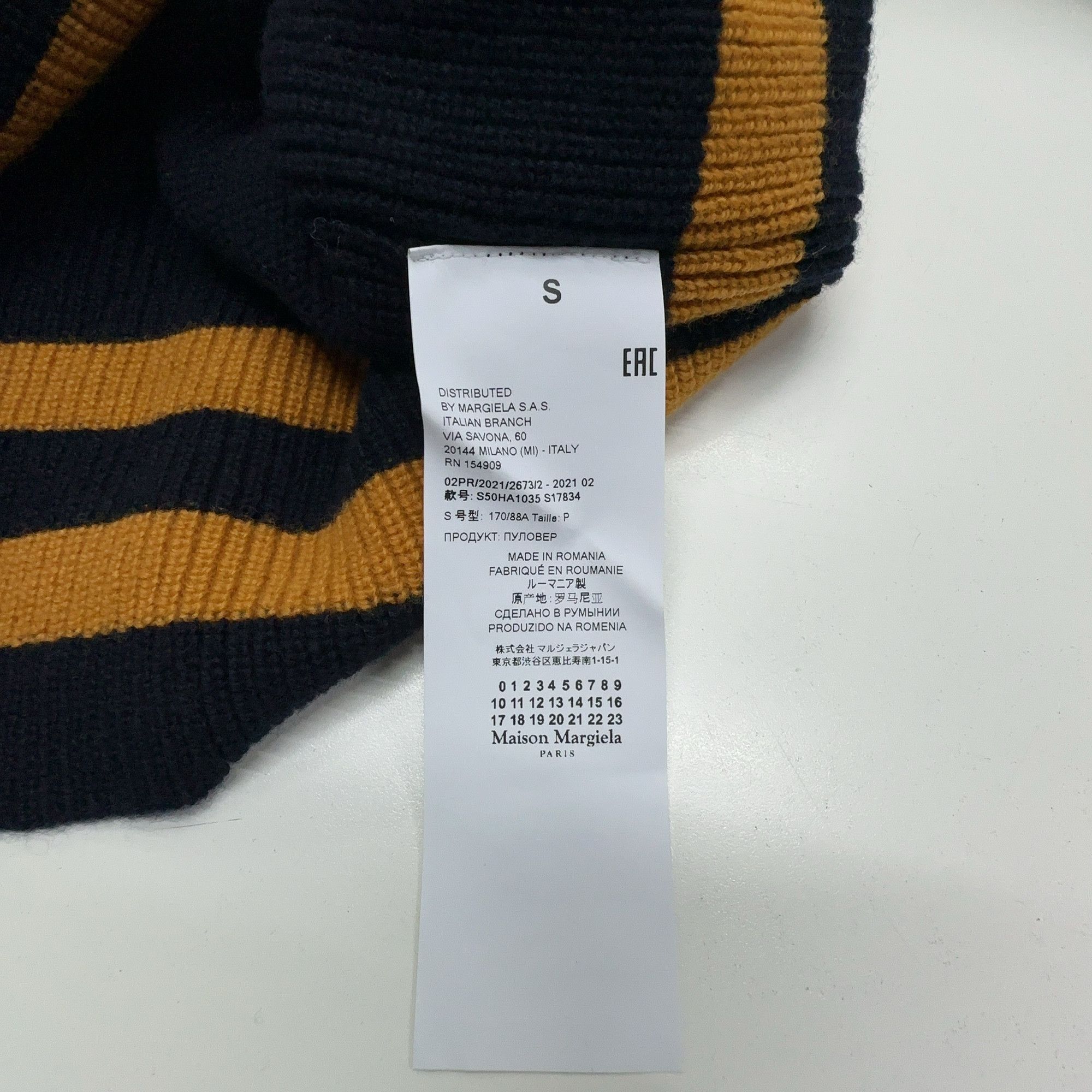 Maison Margiela Maison Margiela Striped Ribbed Sweater Size S Size US S / EU 44-46 / 1 - 4 Thumbnail