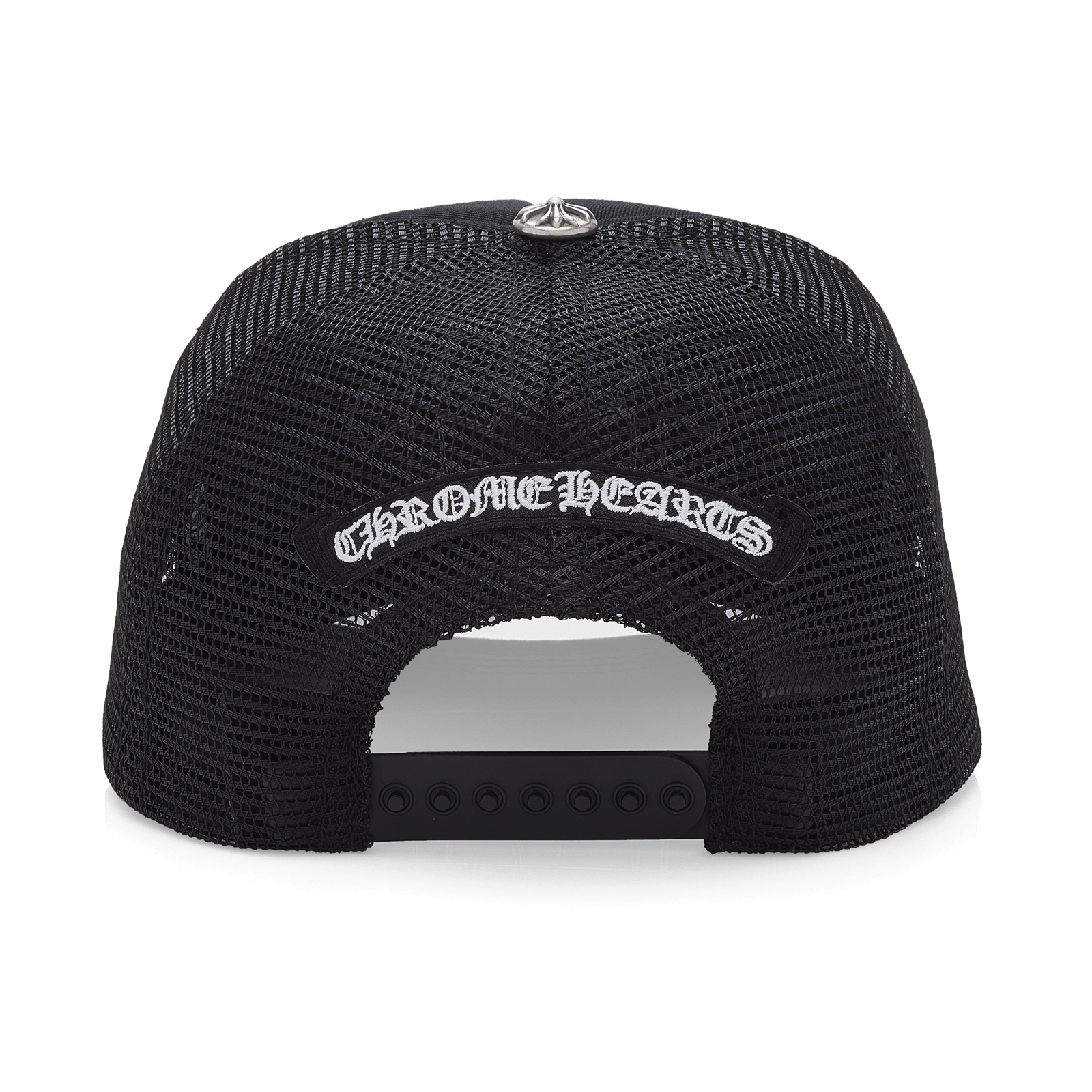 Chrome Hearts Calf Hair Triple Cemetery Cross Trucker Hat Black Size ONE SIZE - 3 Thumbnail