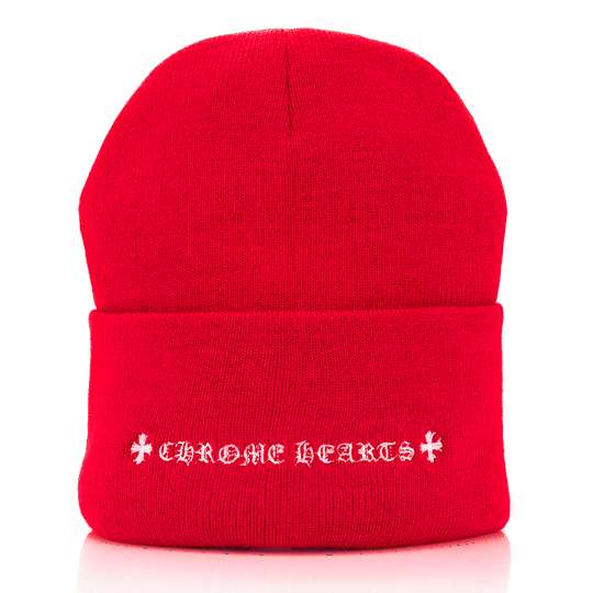 Chrome Hearts Watch Cap Beanie Red Size ONE SIZE - 2 Thumbnail