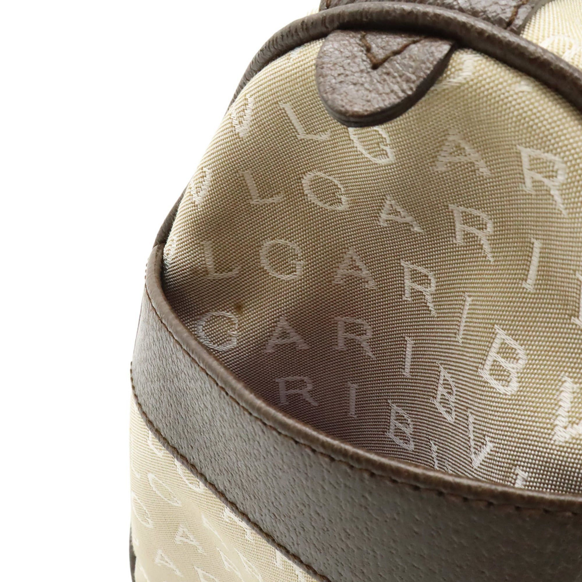 Bvlgari BVLGARI Bulgari Mania Tote Bag Handbag Canvas Leather Beige Brown Size ONE SIZE - 9 Thumbnail