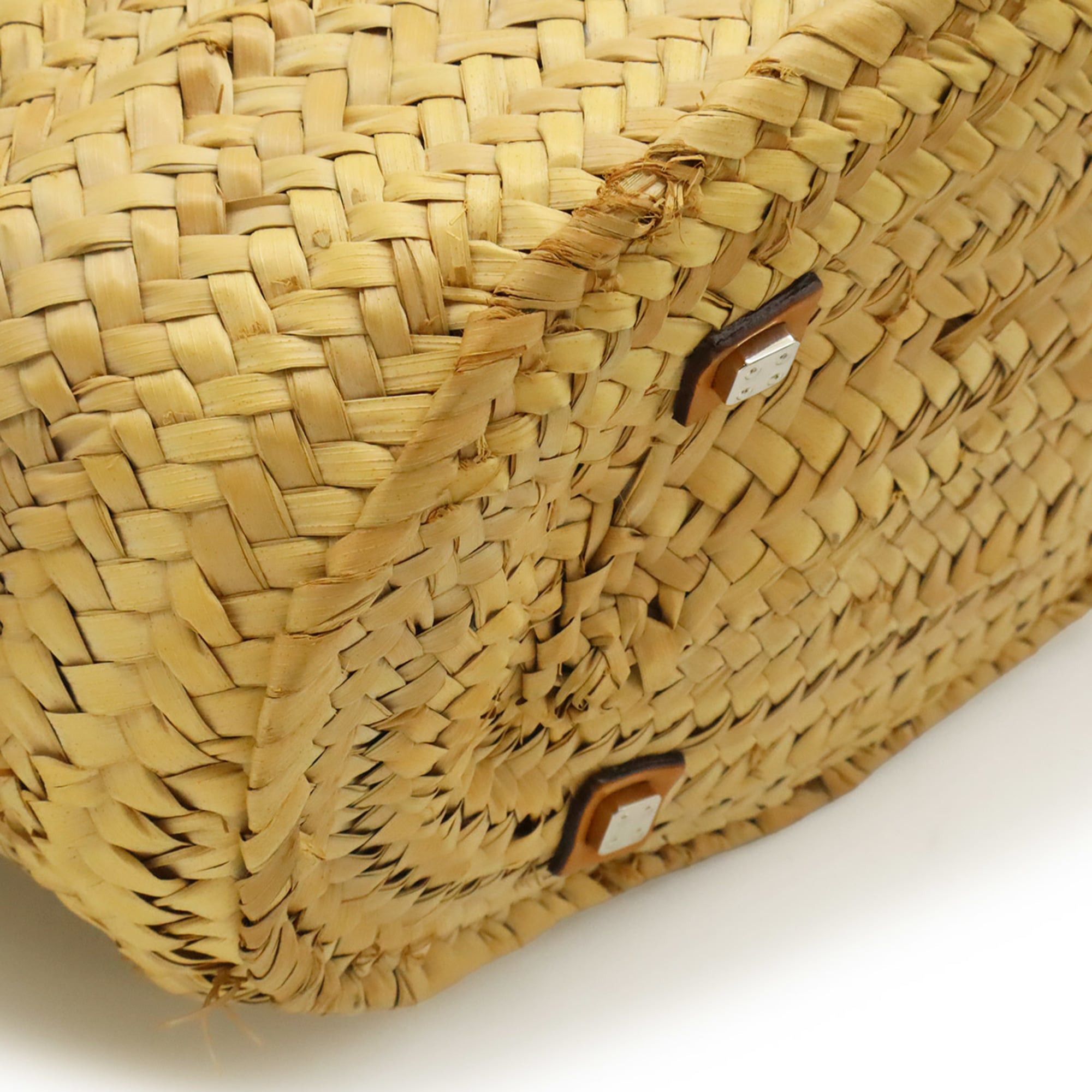 Loewe LOEWE Anagram Basket Bag, Large Raffia Straw Leather, Natural Tan Brown Size ONE SIZE - 4 Thumbnail
