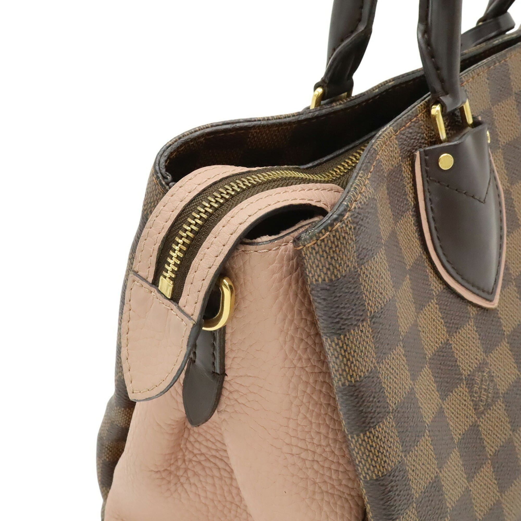 Louis Vuitton LOUIS VUITTON Damier Normandie Handbag Brown Magnolia Pink Shoulder Bag N41488 Size ONE SIZE - 9 Thumbnail