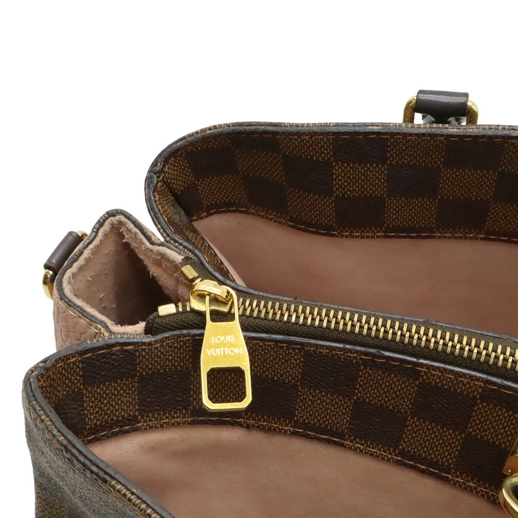 Louis Vuitton LOUIS VUITTON Damier Normandie Handbag Brown Magnolia Pink Shoulder Bag N41488 Size ONE SIZE - 6 Thumbnail