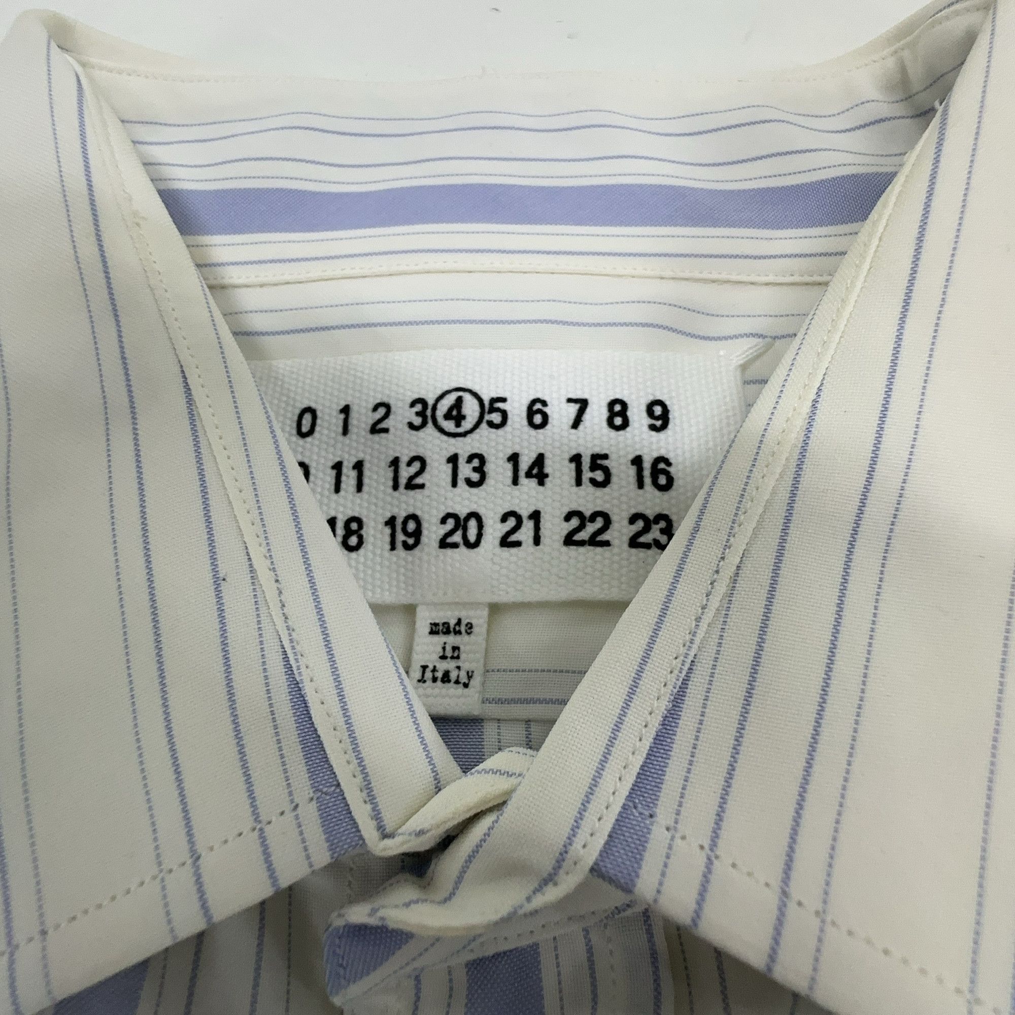 Maison Margiela Maison Margiela Blue Striped Button Up Shirt Size 38 Size XS / US 0-2 / IT 36-38 - 3 Thumbnail