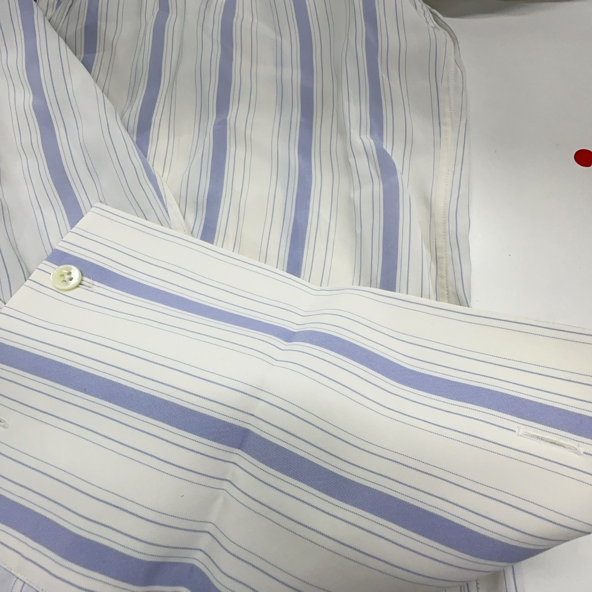 Maison Margiela Maison Margiela Blue Striped Button Up Shirt Size 38 Size XS / US 0-2 / IT 36-38 - 8 Thumbnail