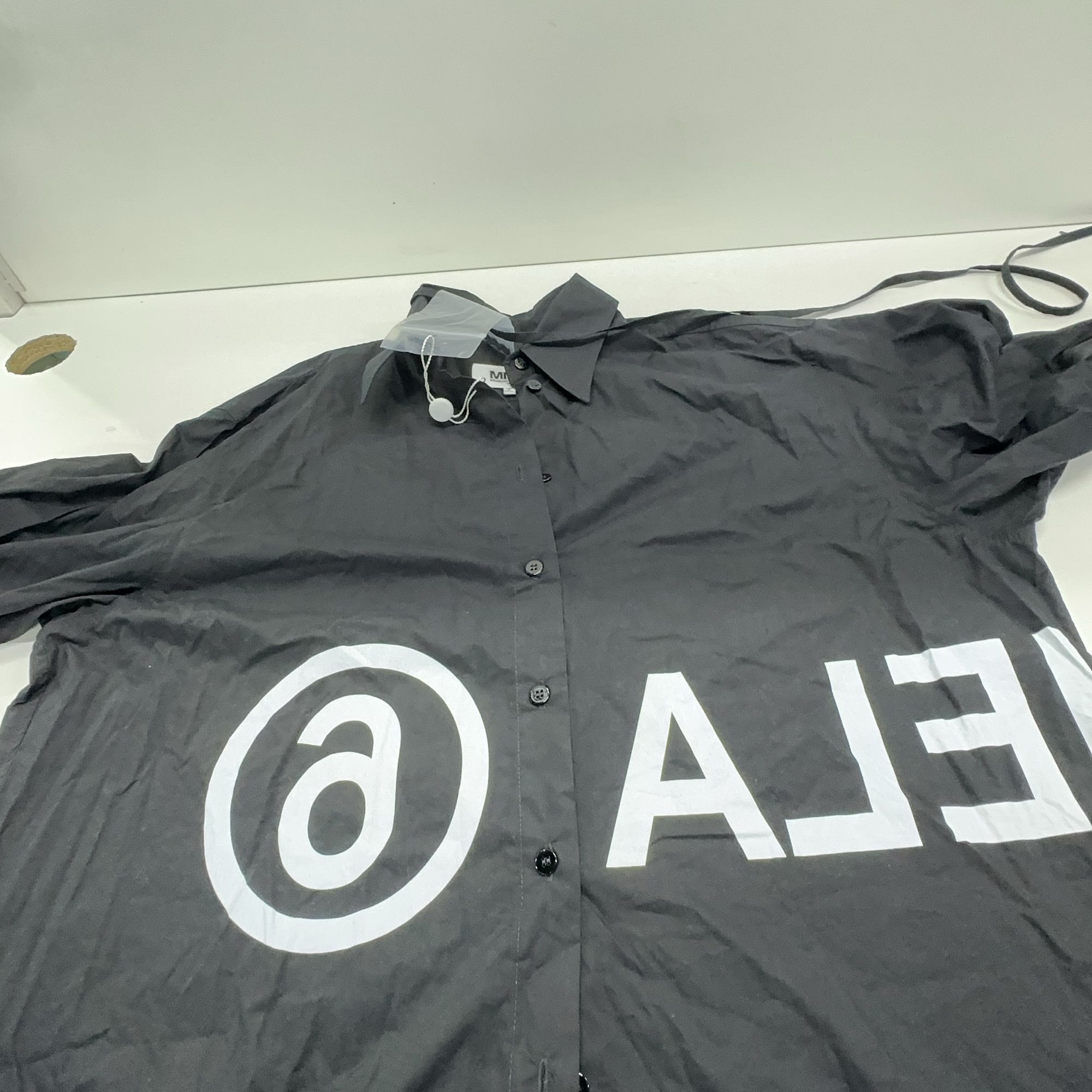 MM6 MM6 Maison Margiela Logo Print Button Up Shirt Size 38 Size XS / US 0-2 / IT 36-38 - 6 Thumbnail