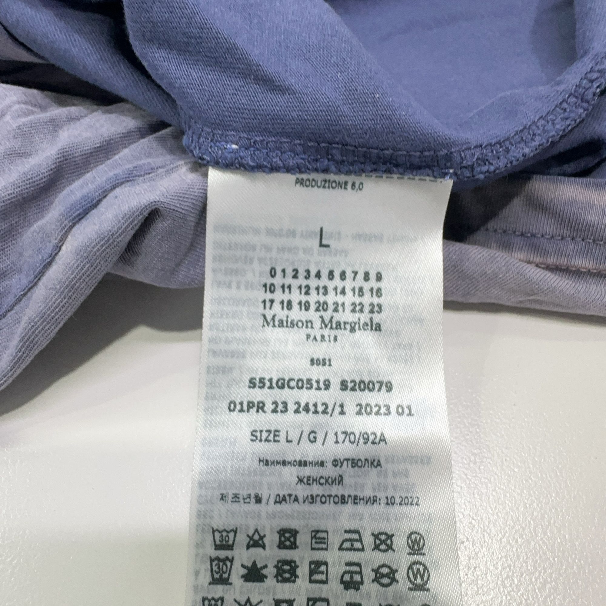 Maison Margiela Maison Margiela Lilac Logo T-Shirt Size L Size L / US 10 / IT 46 - 6 Thumbnail