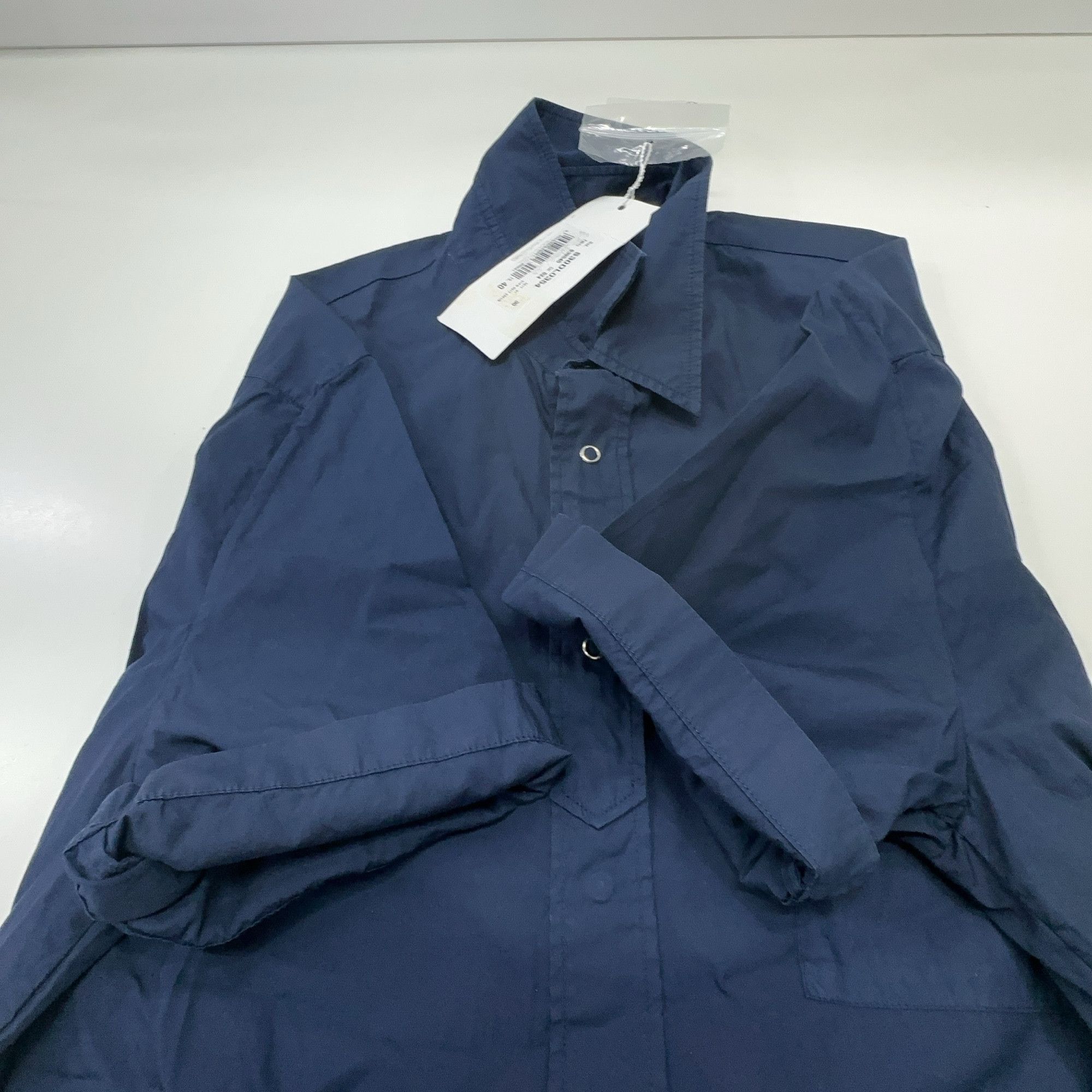 Maison Margiela Maison Margiela Navy Short Sleeve Shirt Size M Size US XXS / EU 40 - 8 Thumbnail