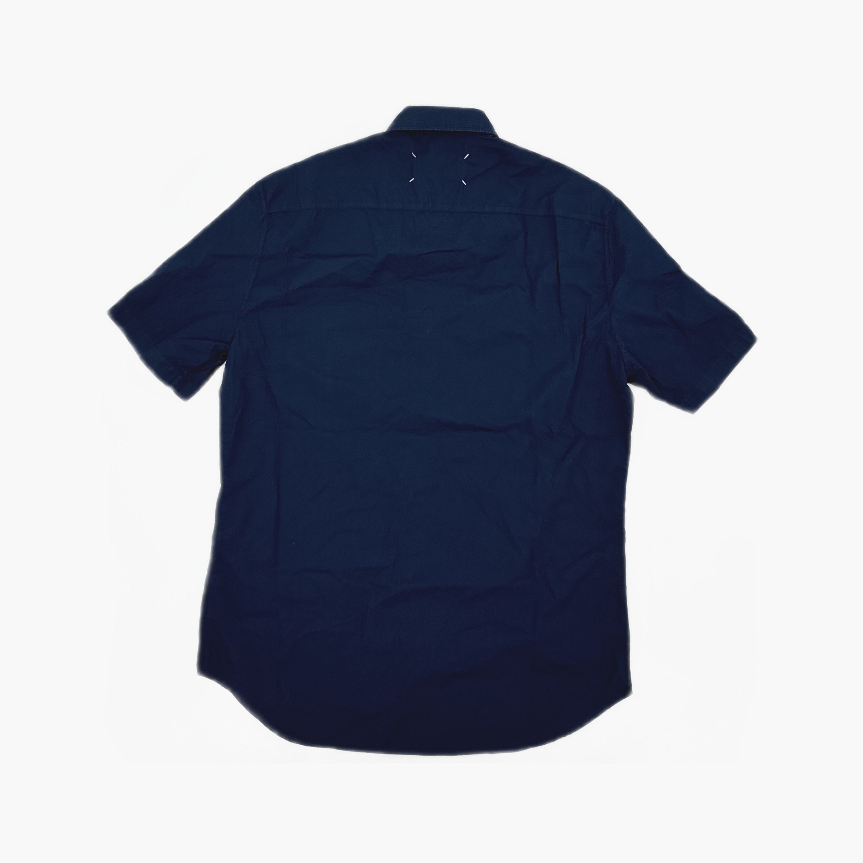 Maison Margiela Maison Margiela Navy Short Sleeve Shirt Size M Size US XXS / EU 40 - 2 Thumbnail