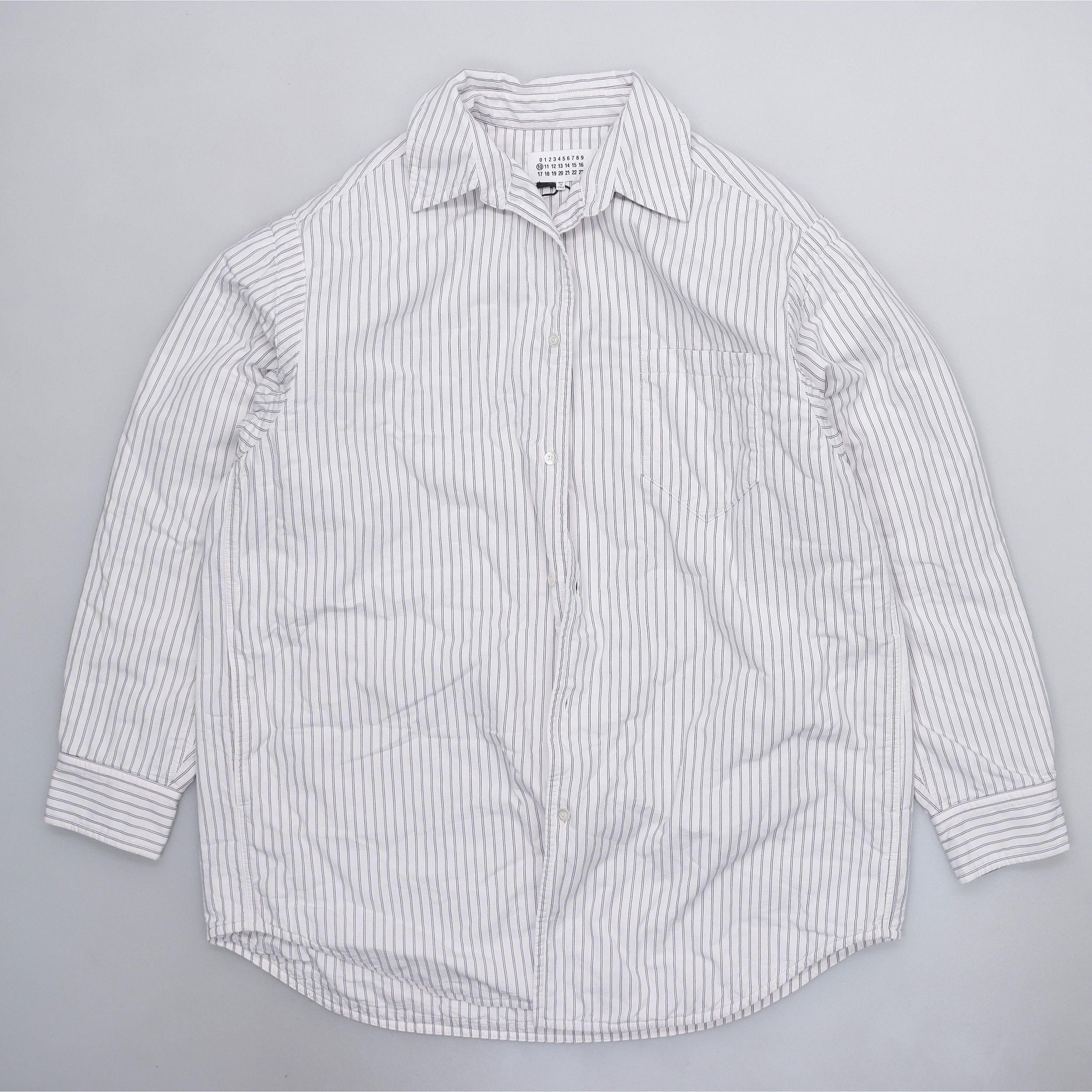 Maison Margiela Maison Margiela Striped Button Up Shirt Size 39 Size US M / EU 48-50 / 2 - 2 Thumbnail