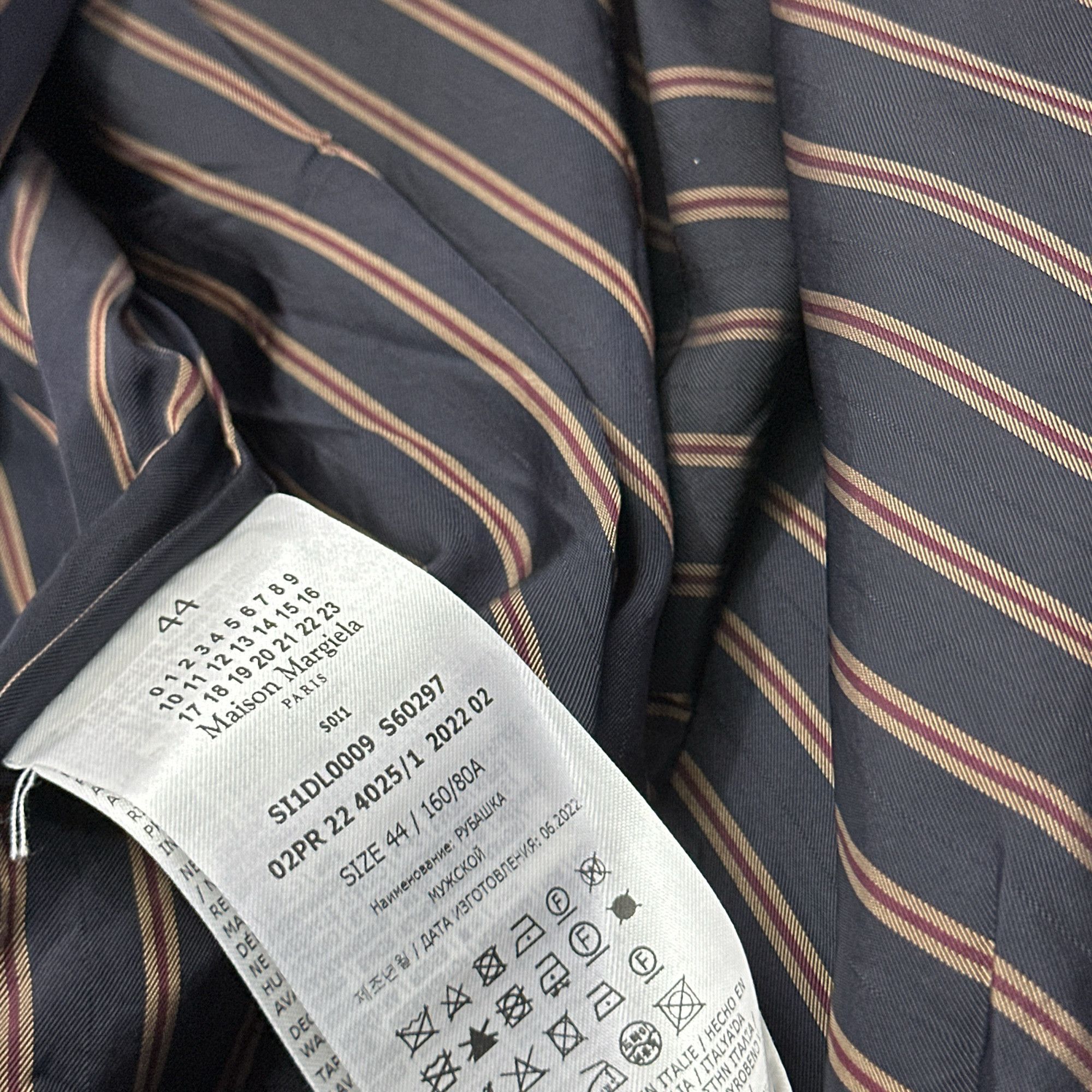 Maison Margiela Maison Margiela Striped Polo Collar Shirt Size S Size US S / EU 44-46 / 1 - 3 Thumbnail