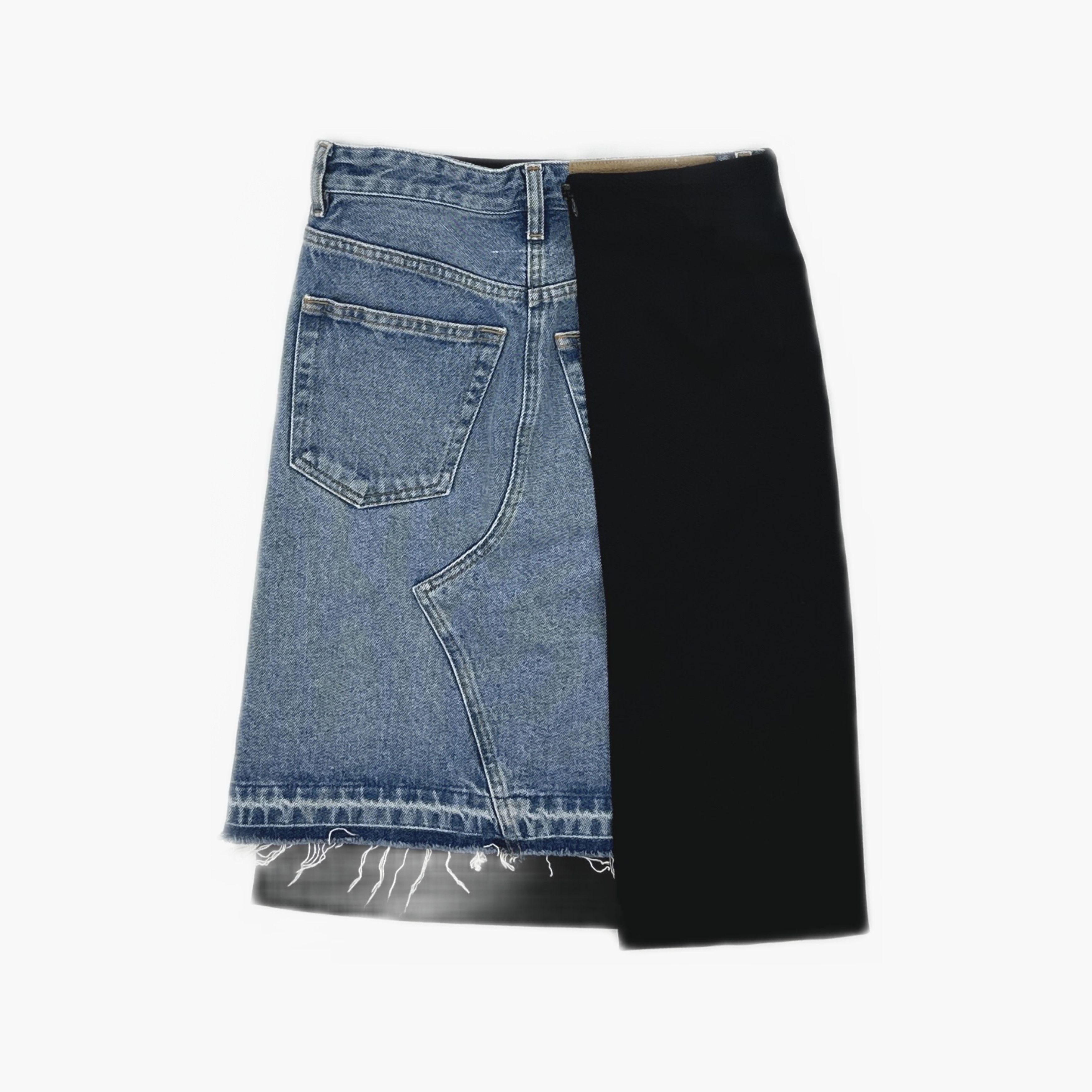 MM6 MM6 Maison Margiela Colorblock Denim Mini Skirt Size 36 Size 25" / US 0 / IT 36 - 2 Thumbnail