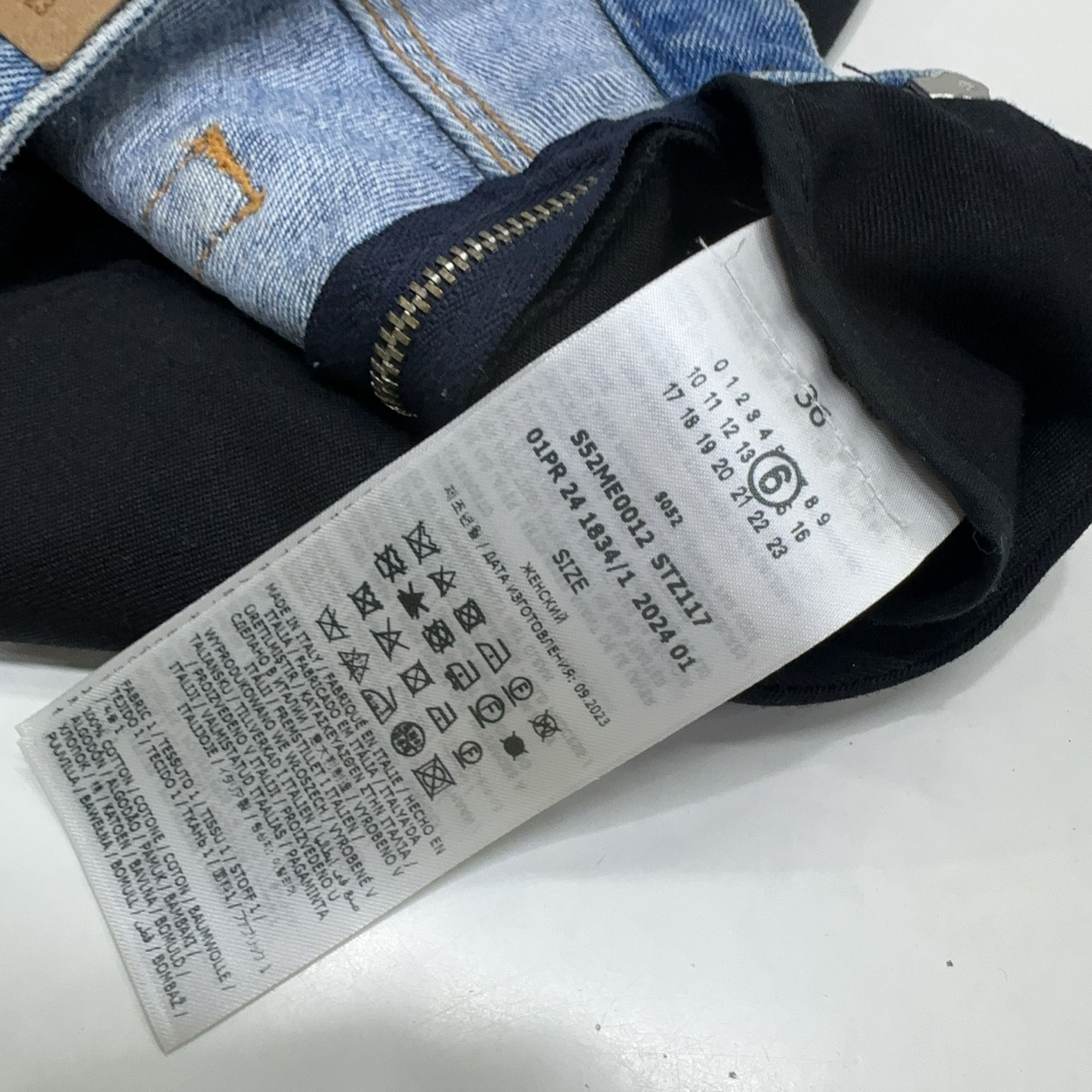 MM6 MM6 Maison Margiela Colorblock Denim Mini Skirt Size 36 Size 25" / US 0 / IT 36 - 5 Thumbnail