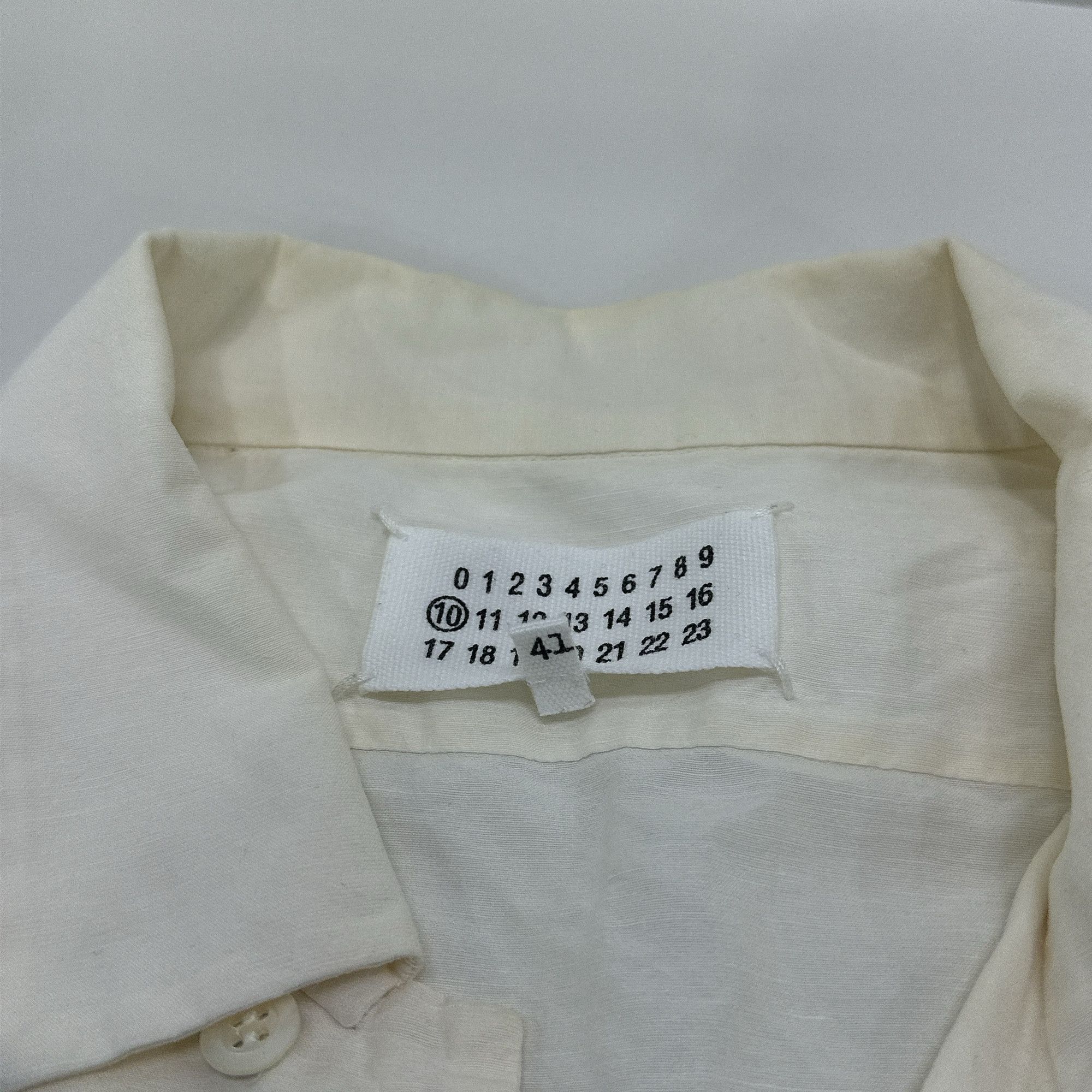 Maison Margiela Maison Margiela Cotton Linen Short Sleeve Shirt Size L Size US L / EU 52-54 / 3 - 3 Thumbnail