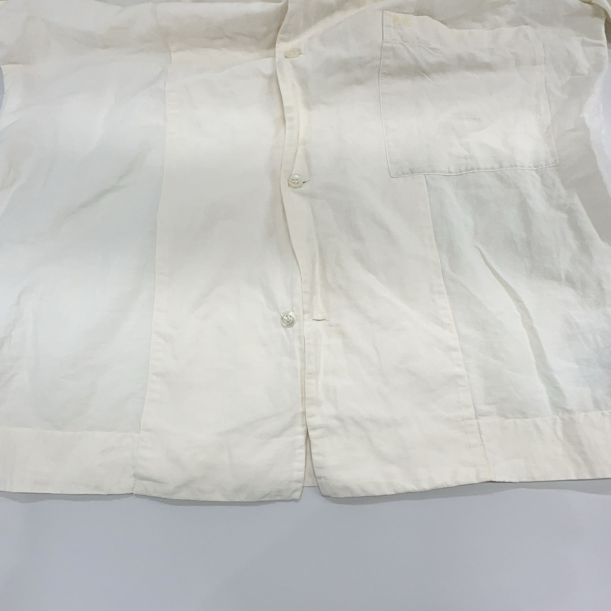 Maison Margiela Maison Margiela Cotton Linen Short Sleeve Shirt Size L Size US L / EU 52-54 / 3 - 7 Thumbnail