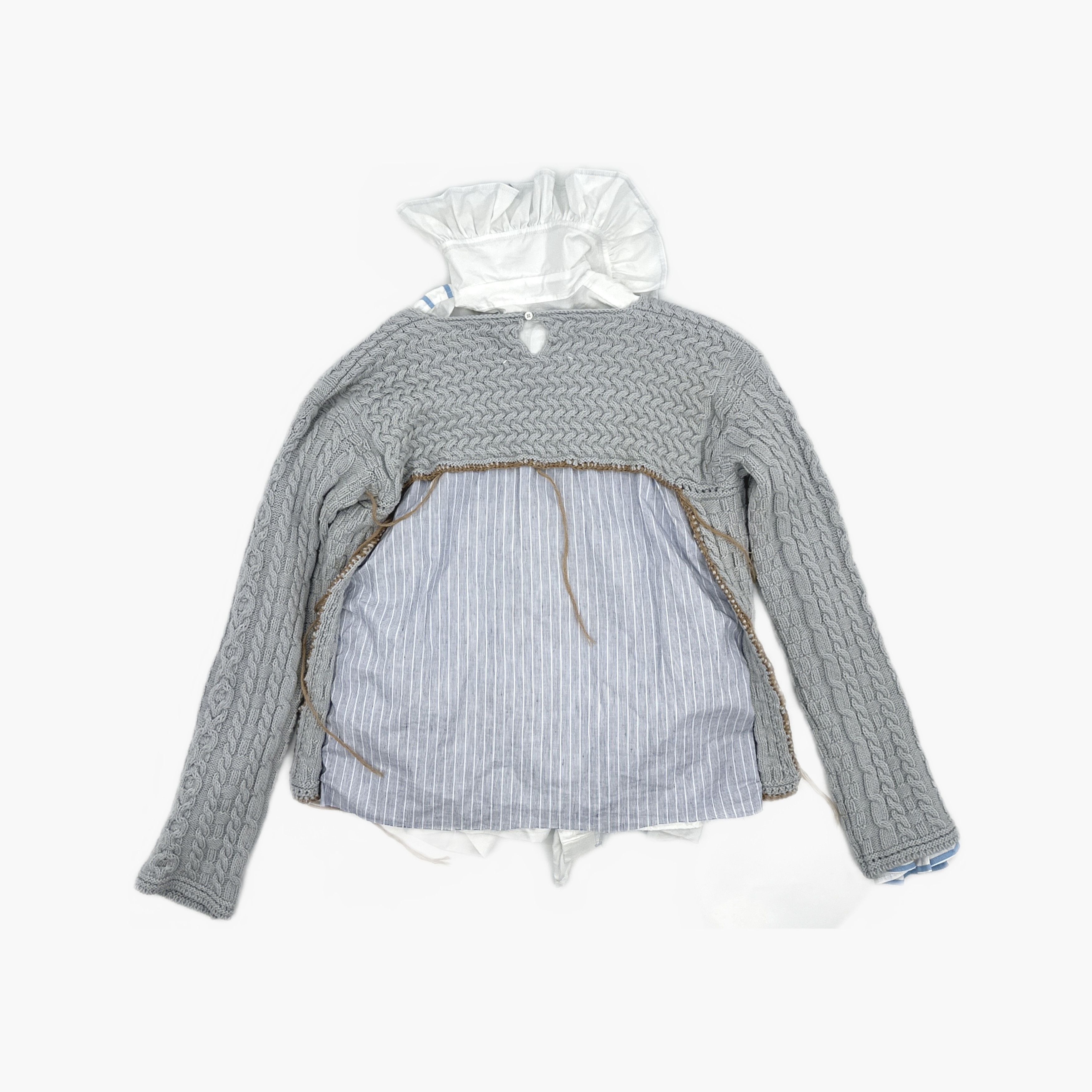 Maison Margiela Maison Margiela Ruffled Cable Knit Sweater Size S Size S / US 4 / IT 40 - 2 Thumbnail