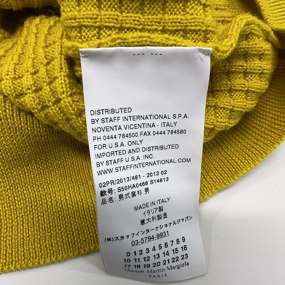 Maison Margiela Maison Margiela Yellow Waffle Knit Sweater Size 1 Size US S / EU 44-46 / 1 - 5 Thumbnail