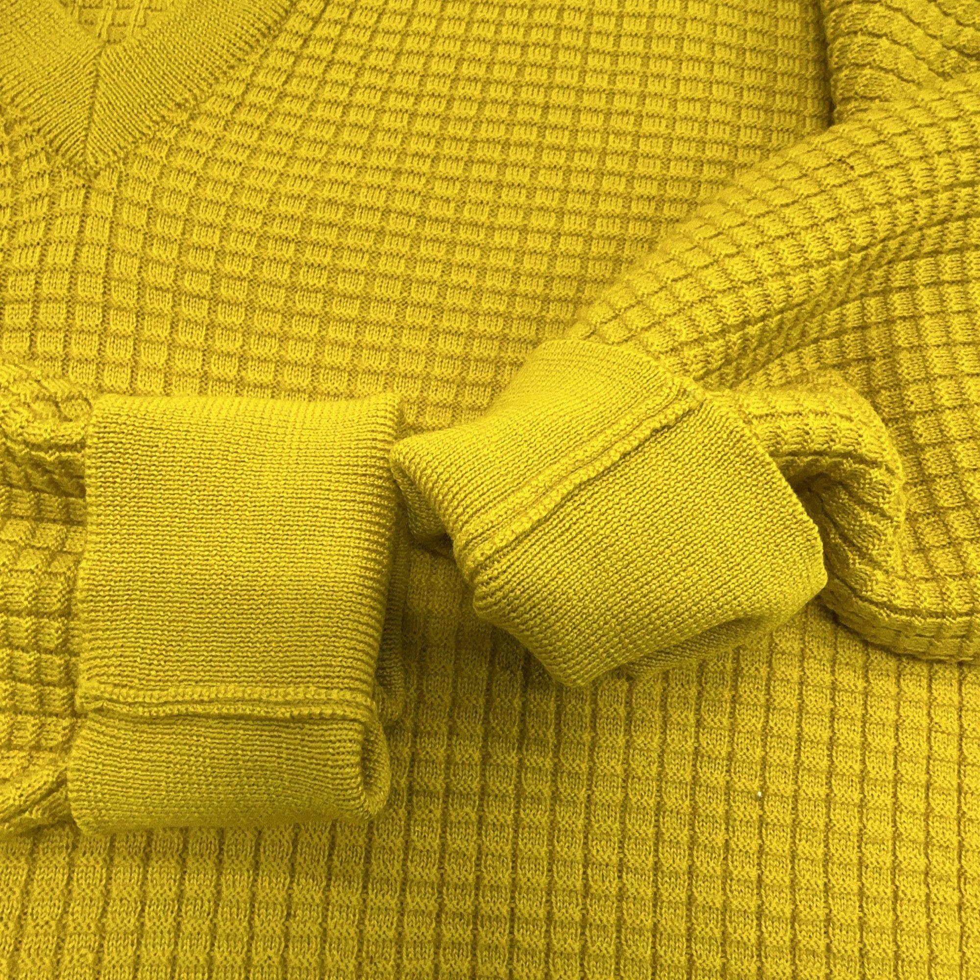 Maison Margiela Maison Margiela Yellow Waffle Knit Sweater Size 1 Size US S / EU 44-46 / 1 - 9 Thumbnail