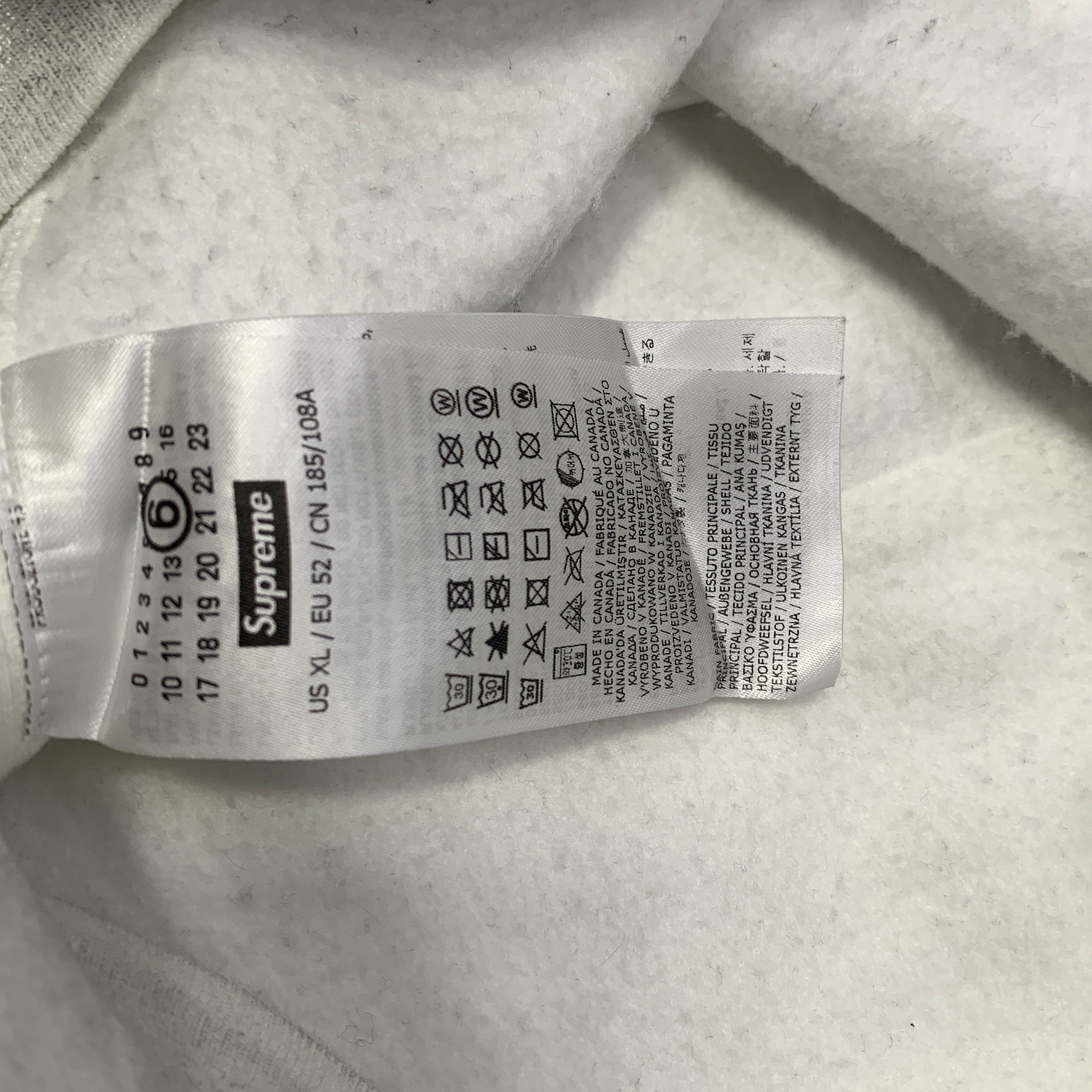 Supreme Supreme x MM6 Maison Margiela Foil Box Logo Hoodie XL Size US XL / EU 56 / 4 - 3 Thumbnail